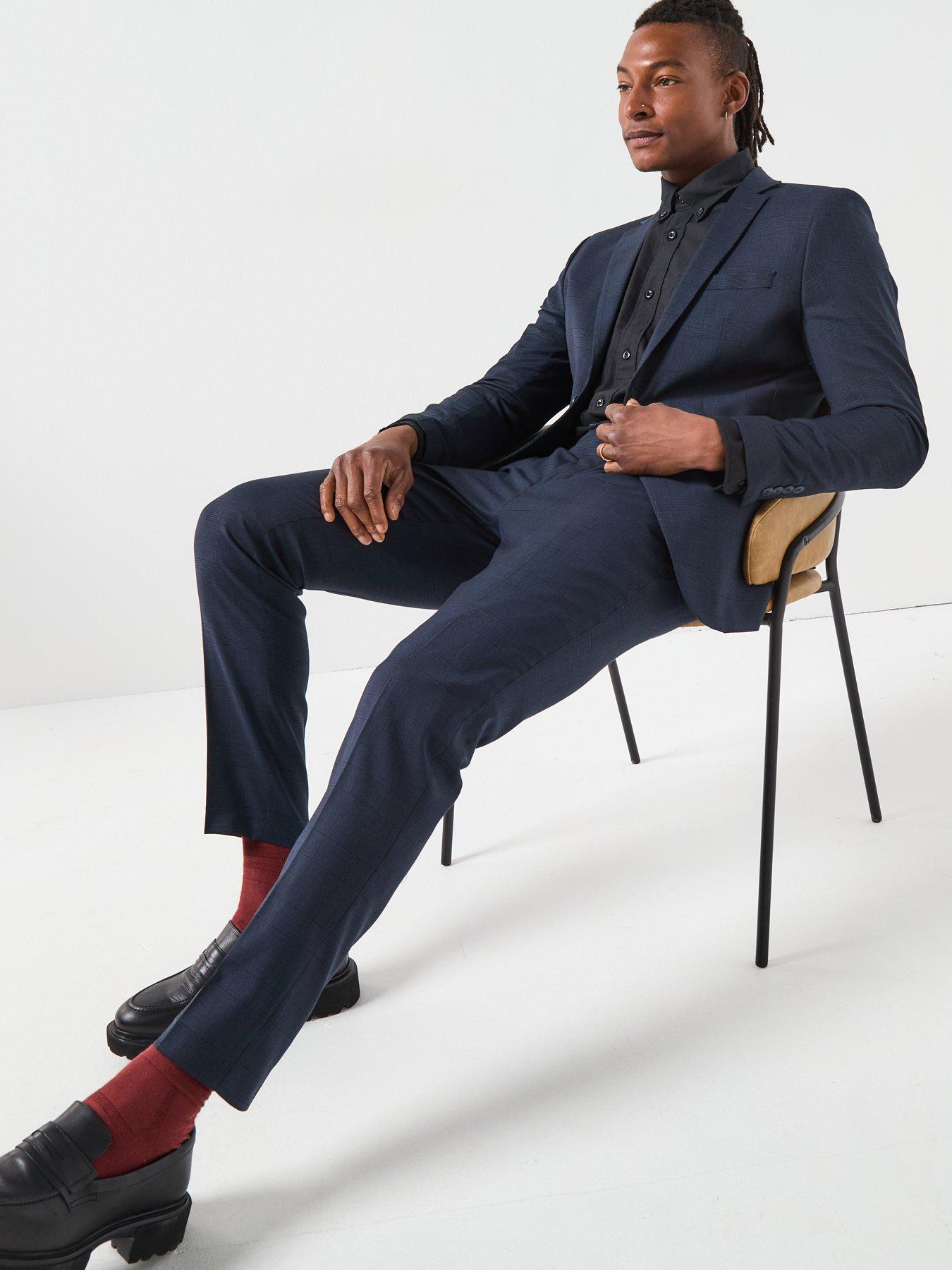 Image 6 of 6 of Selected Selected Slim Fit Neil Check Suit Trouser