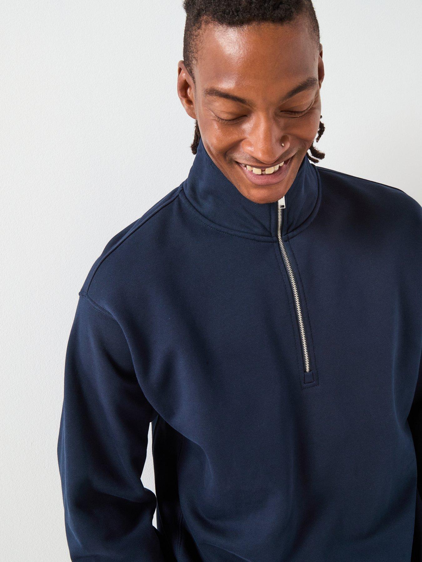 selected-homme-aron-long-sleeve-half-zip-sweat-navyoutfit