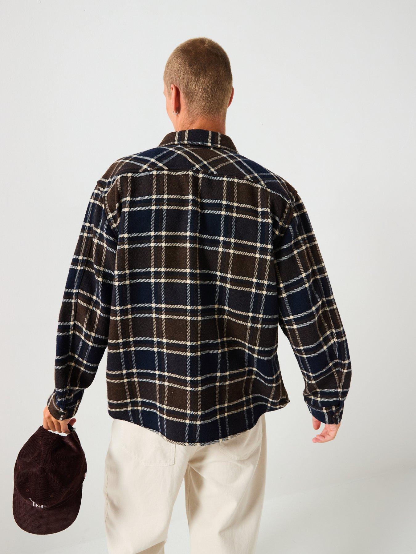 selected-homme-pablo-wool-checked-casual-shirt-brownstillFront