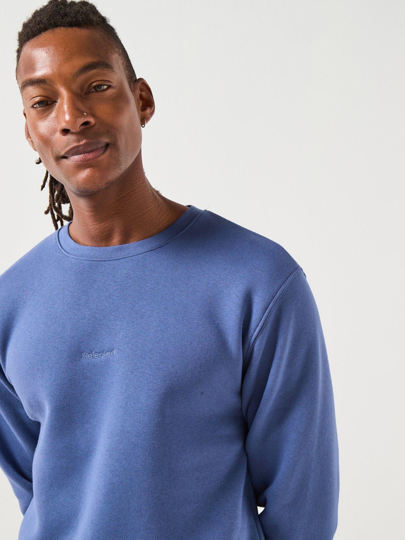 selected-homme-hankie-logo-crew-neck-sweat-top-blueoutfit