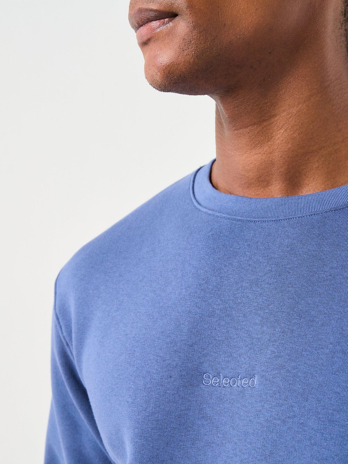 selected-homme-hankie-logo-crew-neck-sweat-top-bluedetail