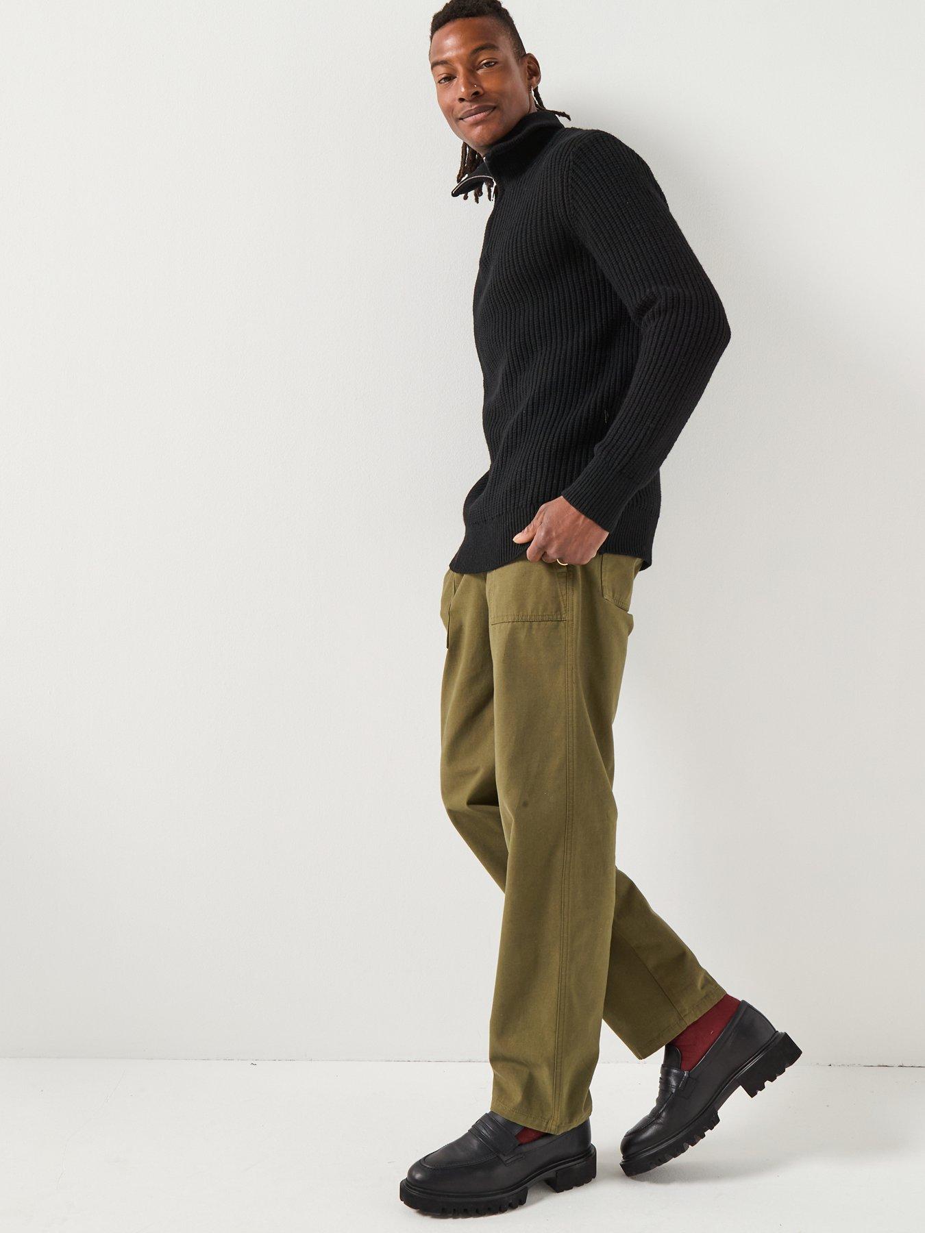 selected-land-half-zip-knitted-jumper-blackback