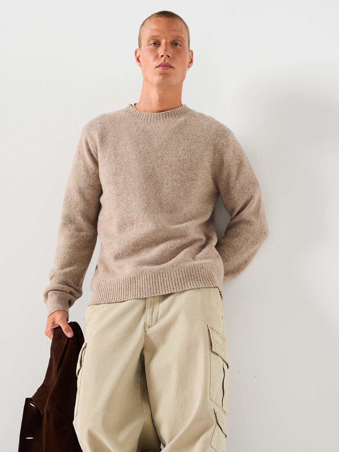 Image 3 of 5 of Selected Neil Long Sleeve Neppy Wool Knitted Jumper