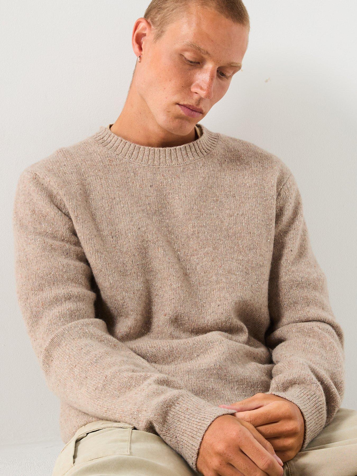Image 4 of 5 of Selected Neil Long Sleeve Neppy Wool Knitted Jumper