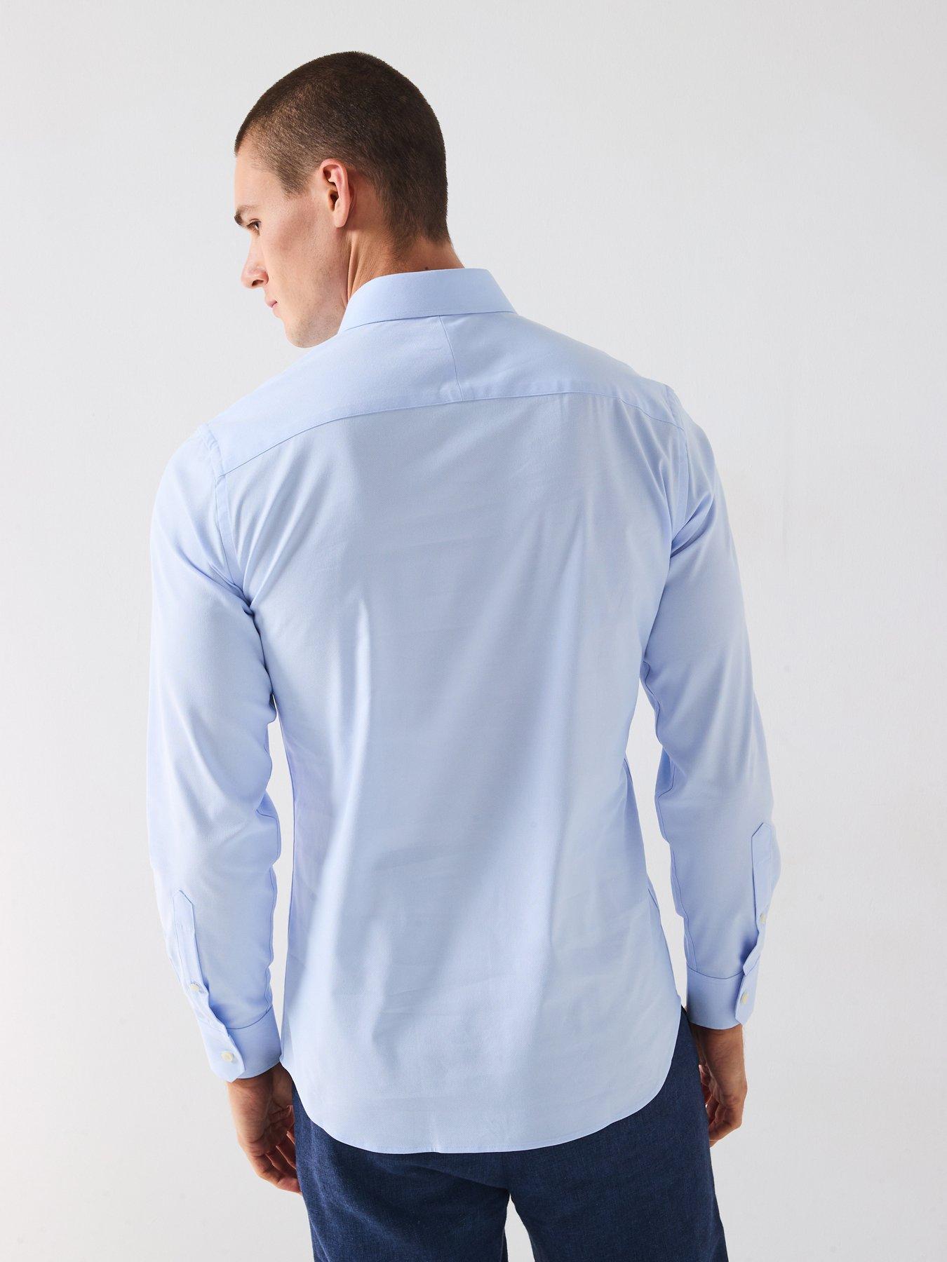 Image 2 of 6 of Selected Selected Slim Performance Long Sleeve Formal Shirt