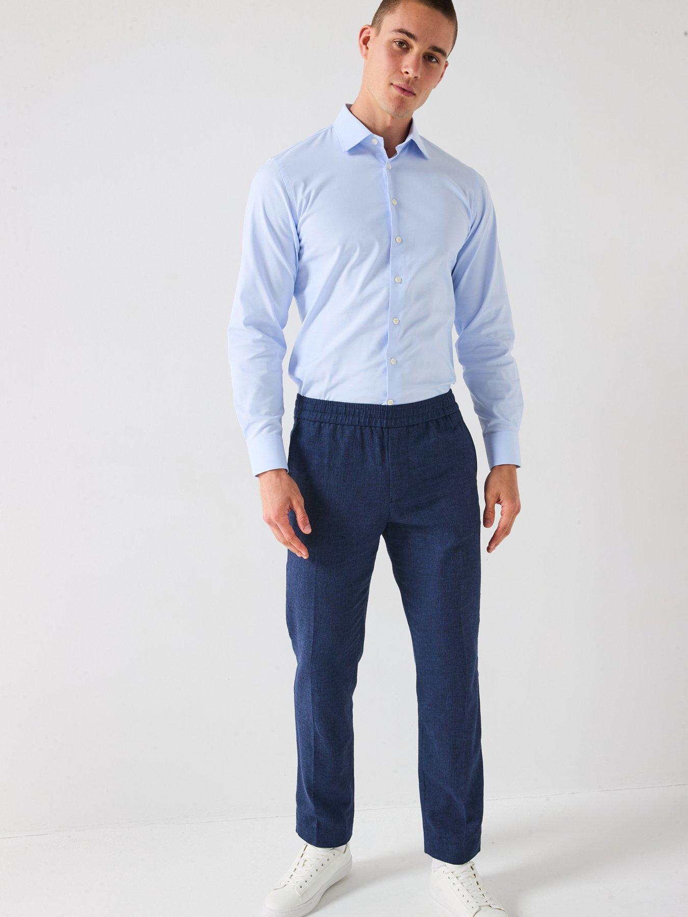 Image 3 of 6 of Selected Selected Slim Performance Long Sleeve Formal Shirt