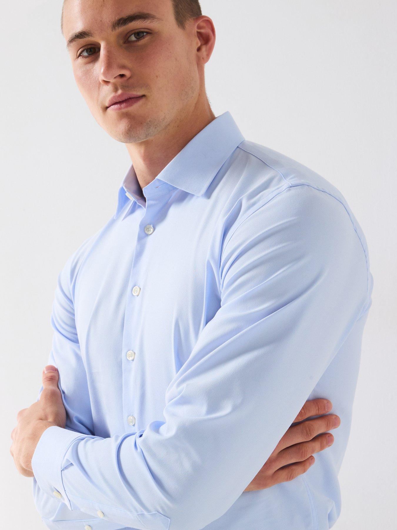 Image 4 of 6 of Selected Selected Slim Performance Long Sleeve Formal Shirt
