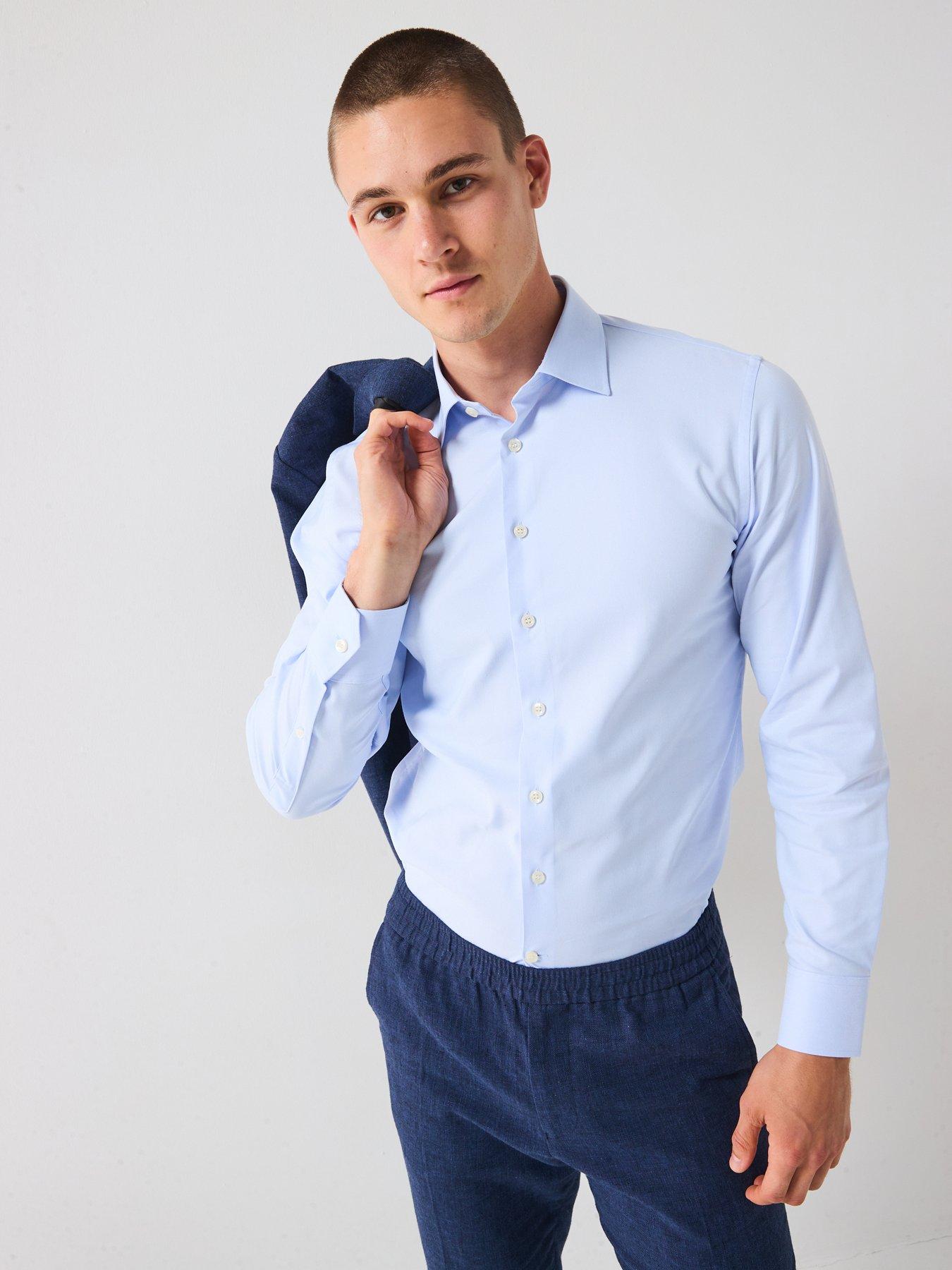 Image 5 of 6 of Selected Selected Slim Performance Long Sleeve Formal Shirt