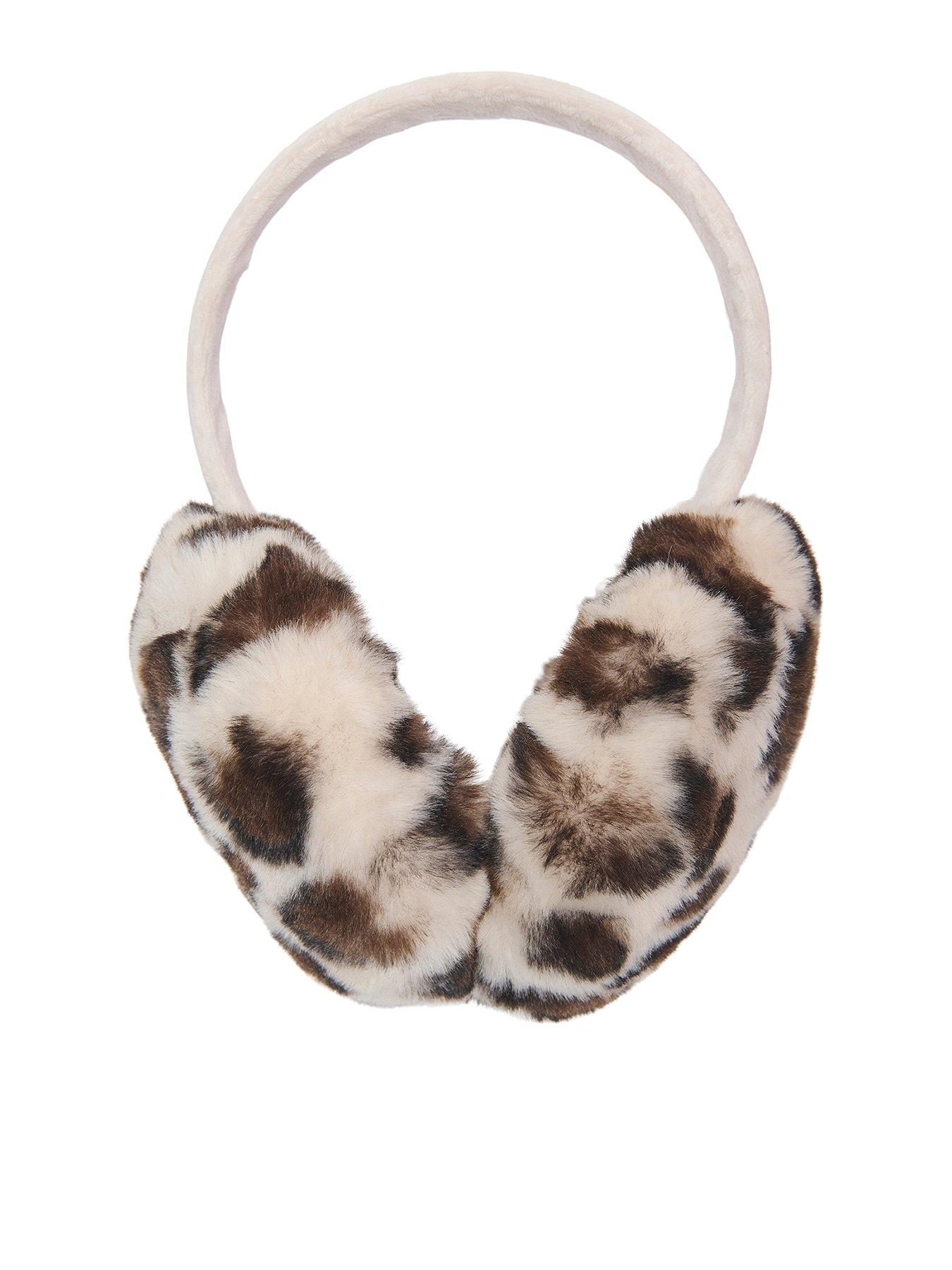 Image 1 of 1 of Only Kids Girls Leopard Earmuffs - White