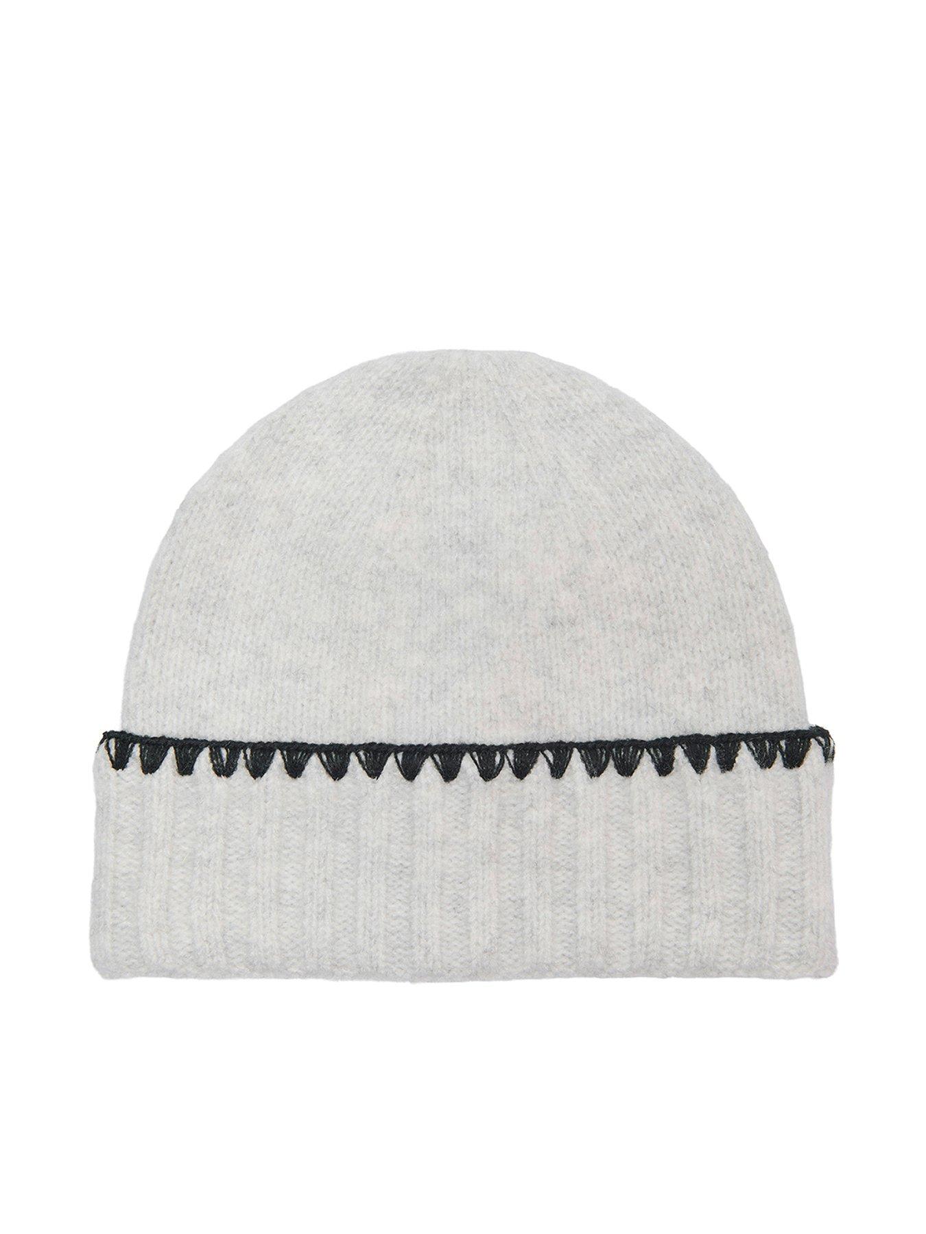 Only Kids Girls Whipstitch Knitted Hat - Light Grey