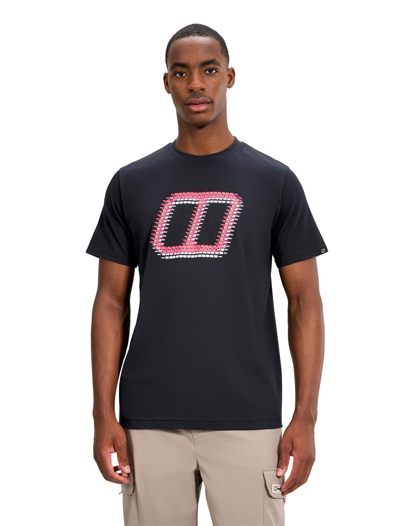 Berghaus Mens Berghaus Glitched Blocks Tee - Black