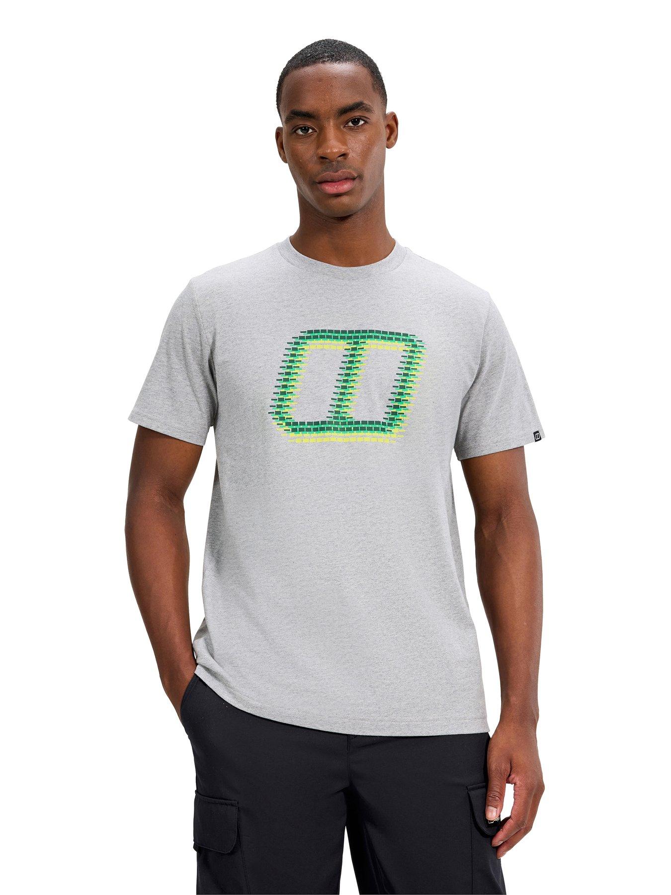 Berghaus Mens Berghaus Glitched Blocks Tee - Grey