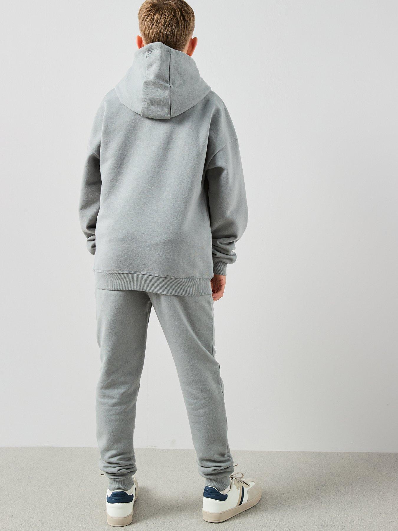 Image 5 of 6 of The Very Collection Boys Drop Shoulder Hoodie And Jogger Set - Grey