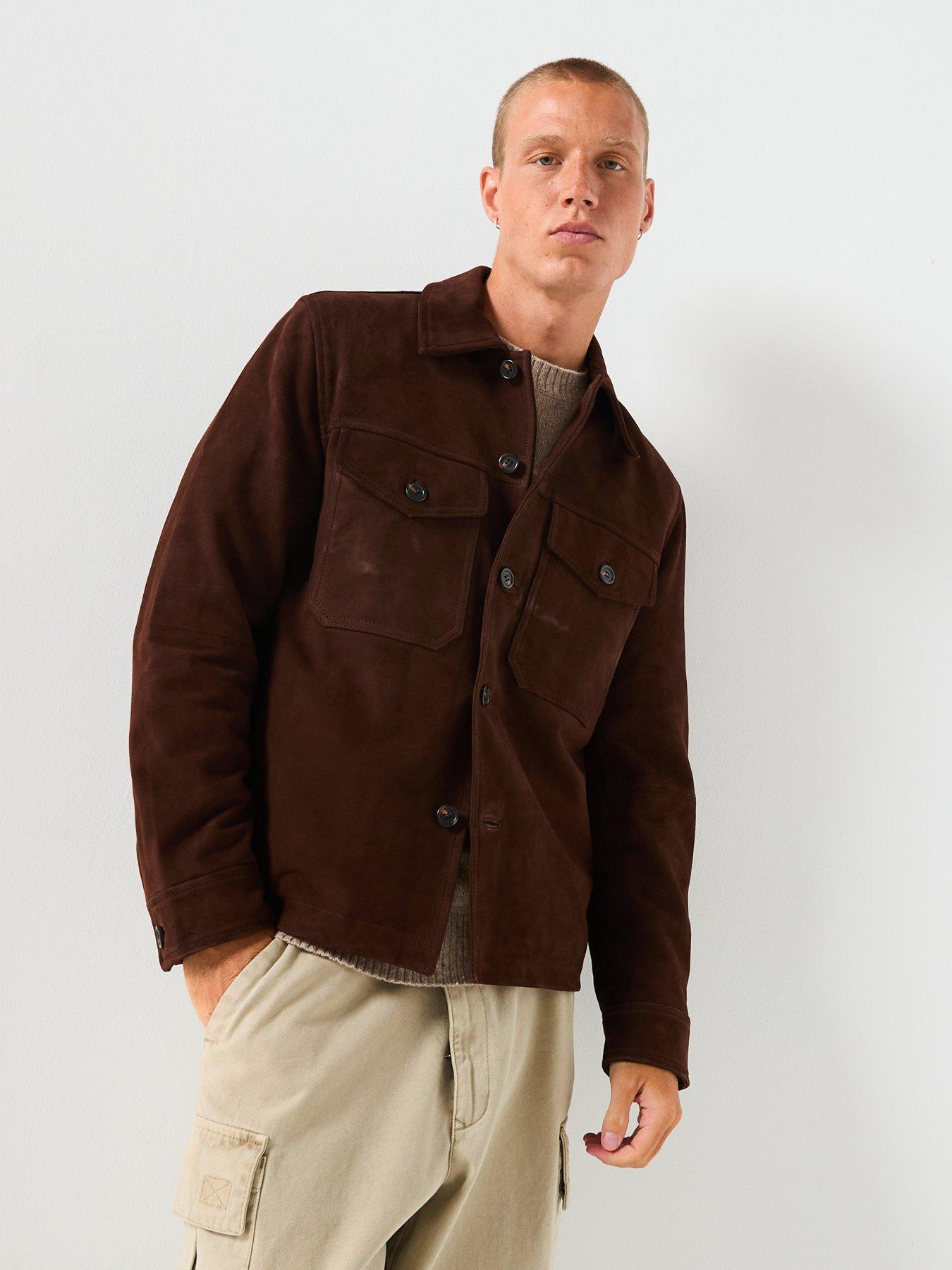 Image 5 of 6 of Selected Selected Thom Suede Over Shirt