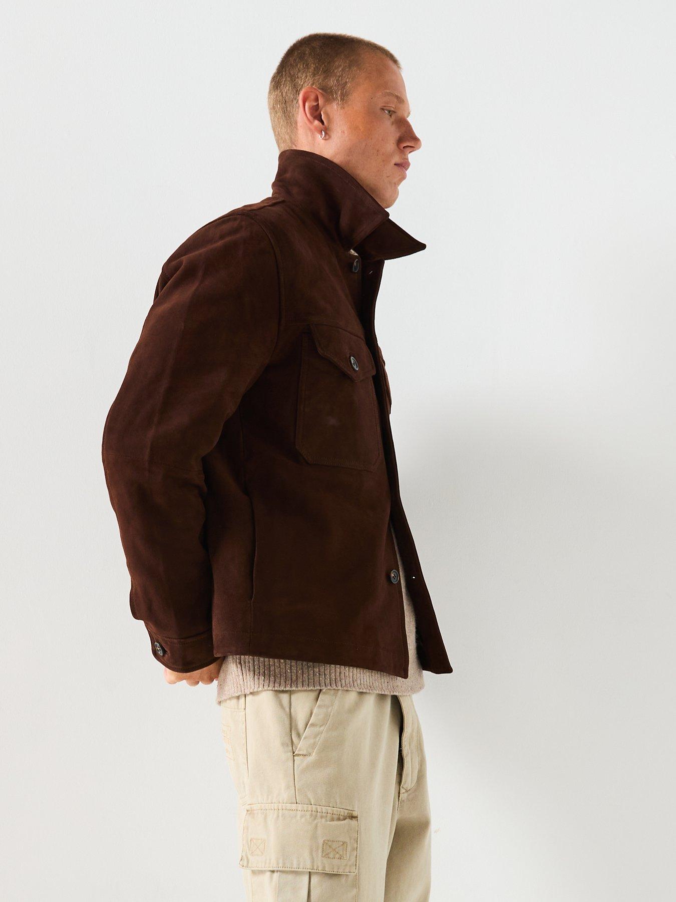 Image 6 of 6 of Selected Selected Thom Suede Over Shirt