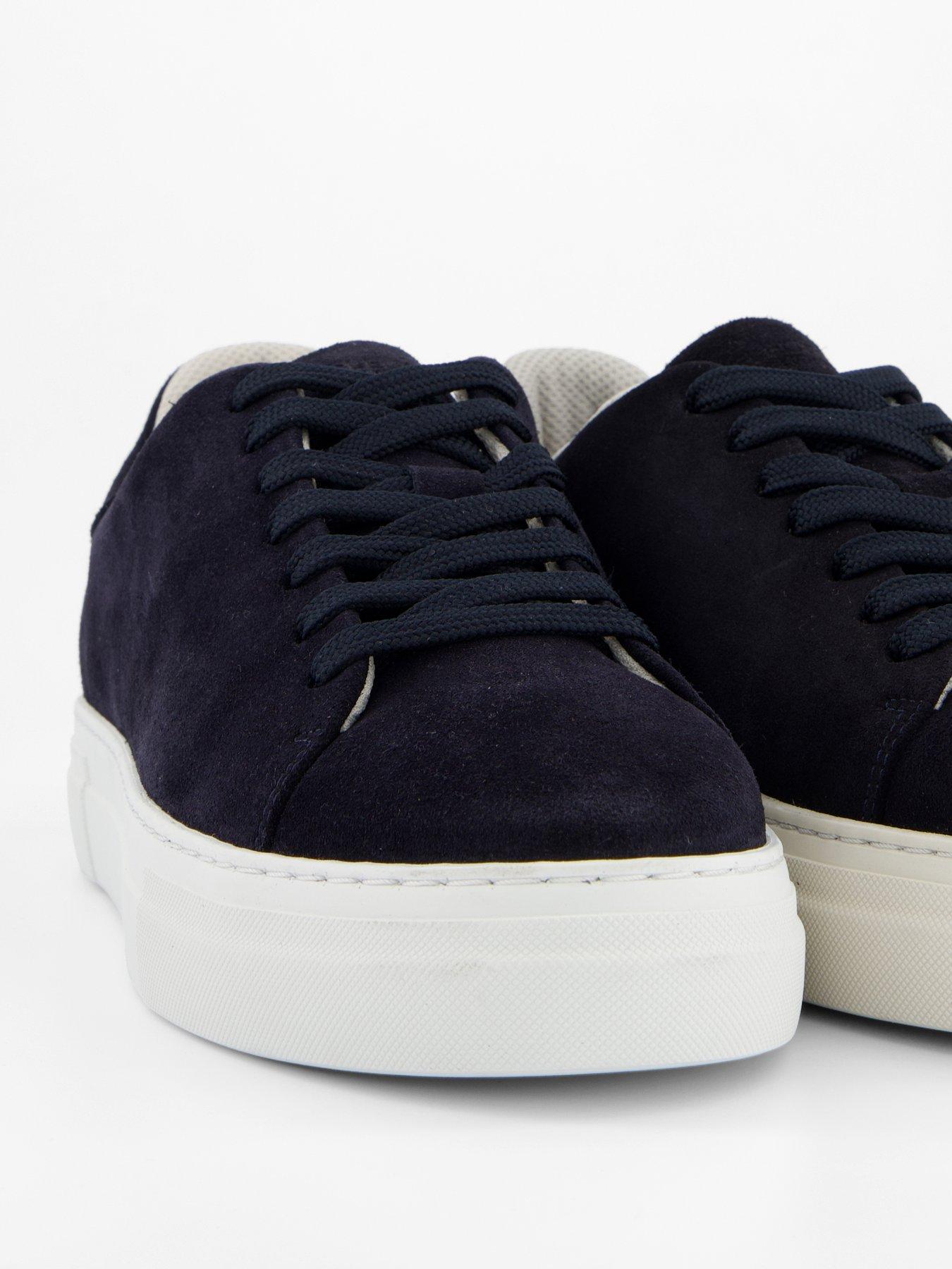 Image 6 of 7 of Selected David Chunky Suede Cupsole Trainer - Navy