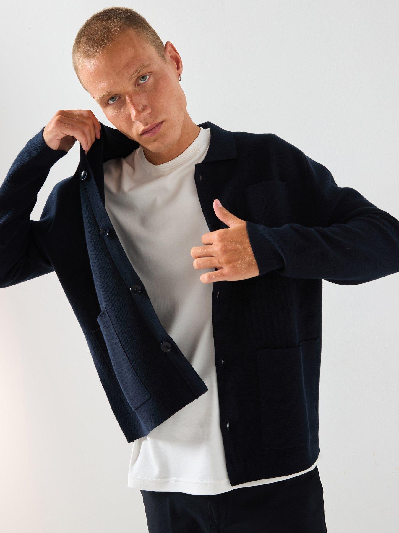Image 4 of 6 of Selected Selected Mike Light Long Sleeve Relaxed Fit Knitted Cardigan