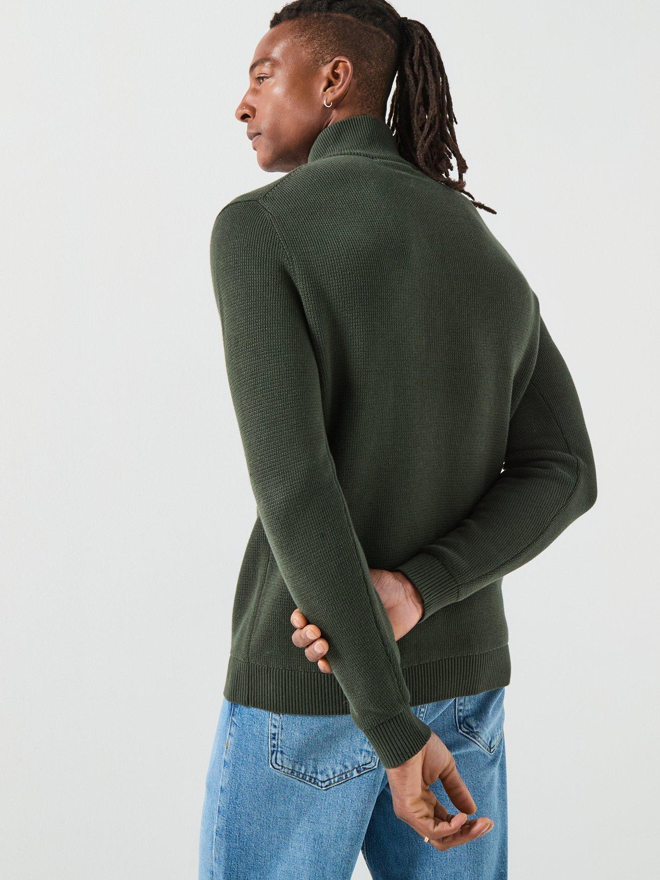 Image 2 of 6 of Selected Selected Dane Long Sleeve Hlaf Zip Knitted Jumper