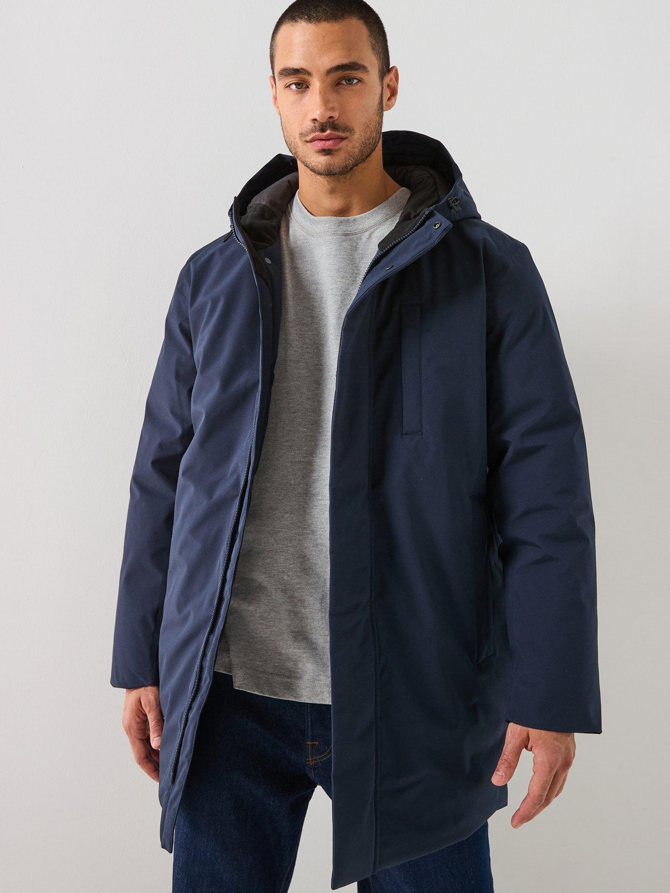 Image 1 of 6 of Selected Franklin Urban Technical Parka Coat - Navy