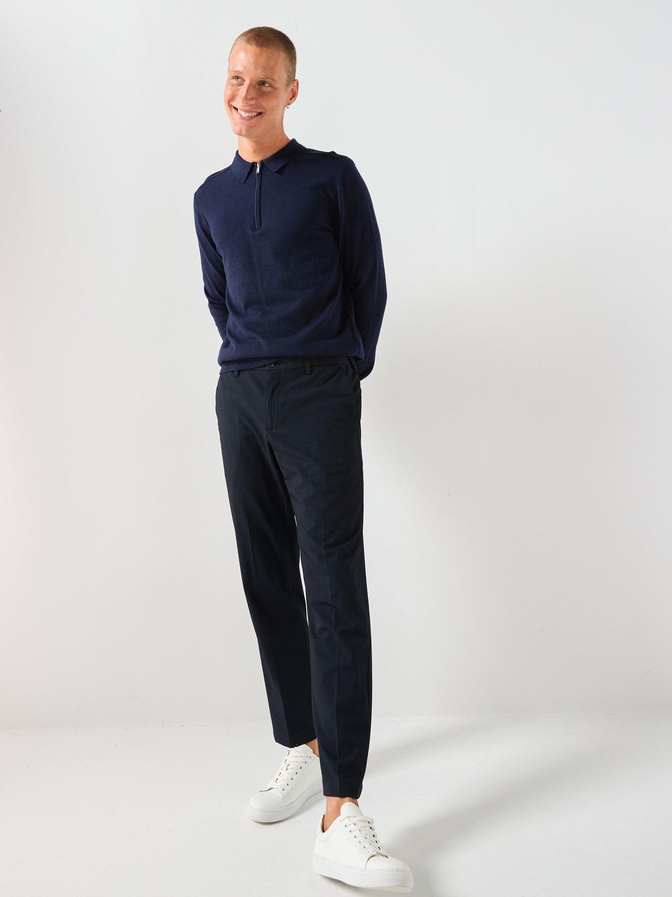 Image 3 of 6 of Selected Selected Berg Long Sleeve Half Zip Knitted Polo Shirt