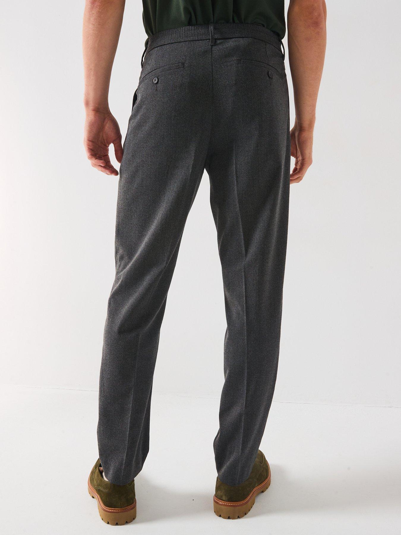 selected-leroy-tapered-trousers-dark-greystillFront