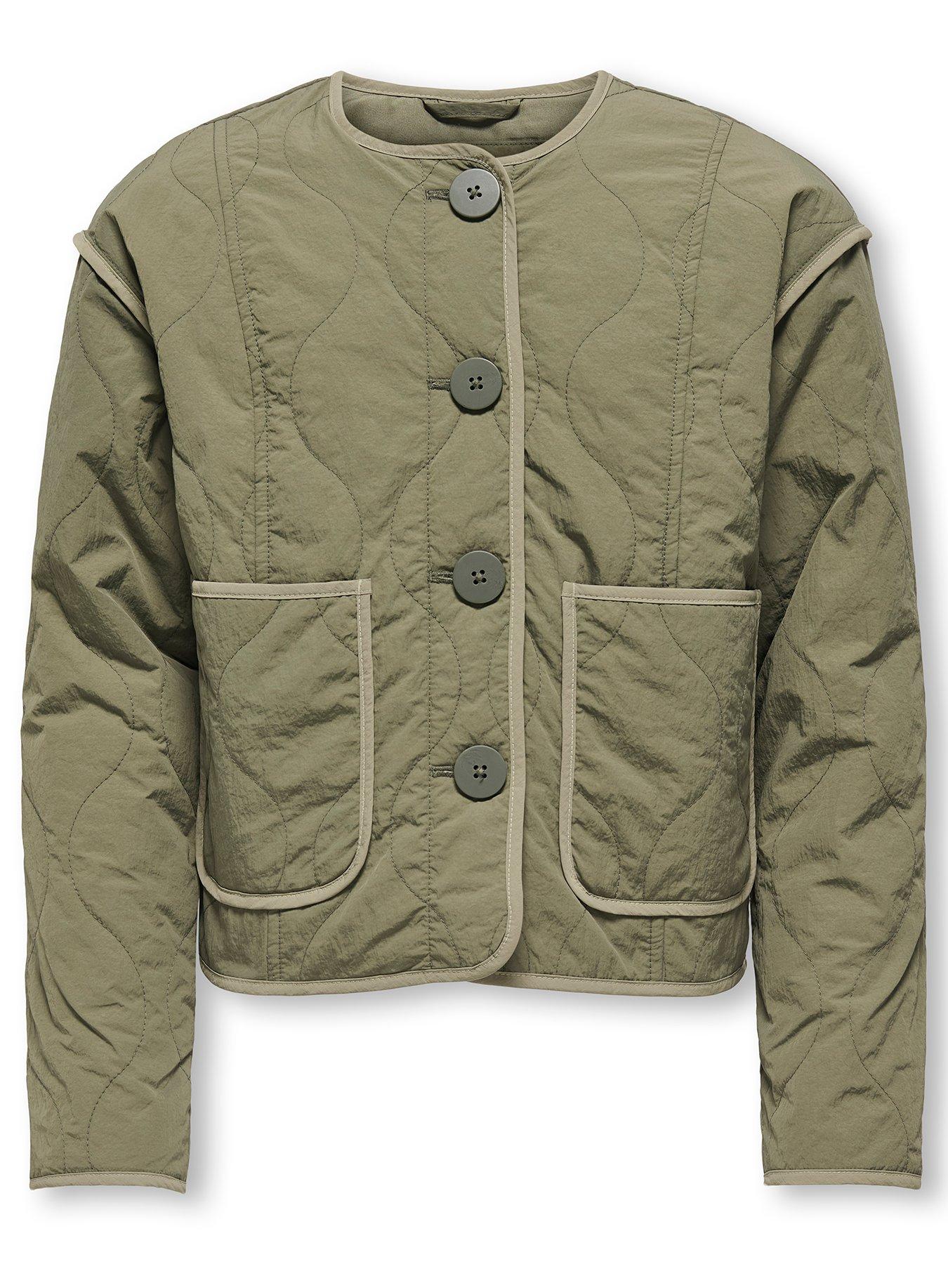 Only Kids Girls Quilted Jacket - Green