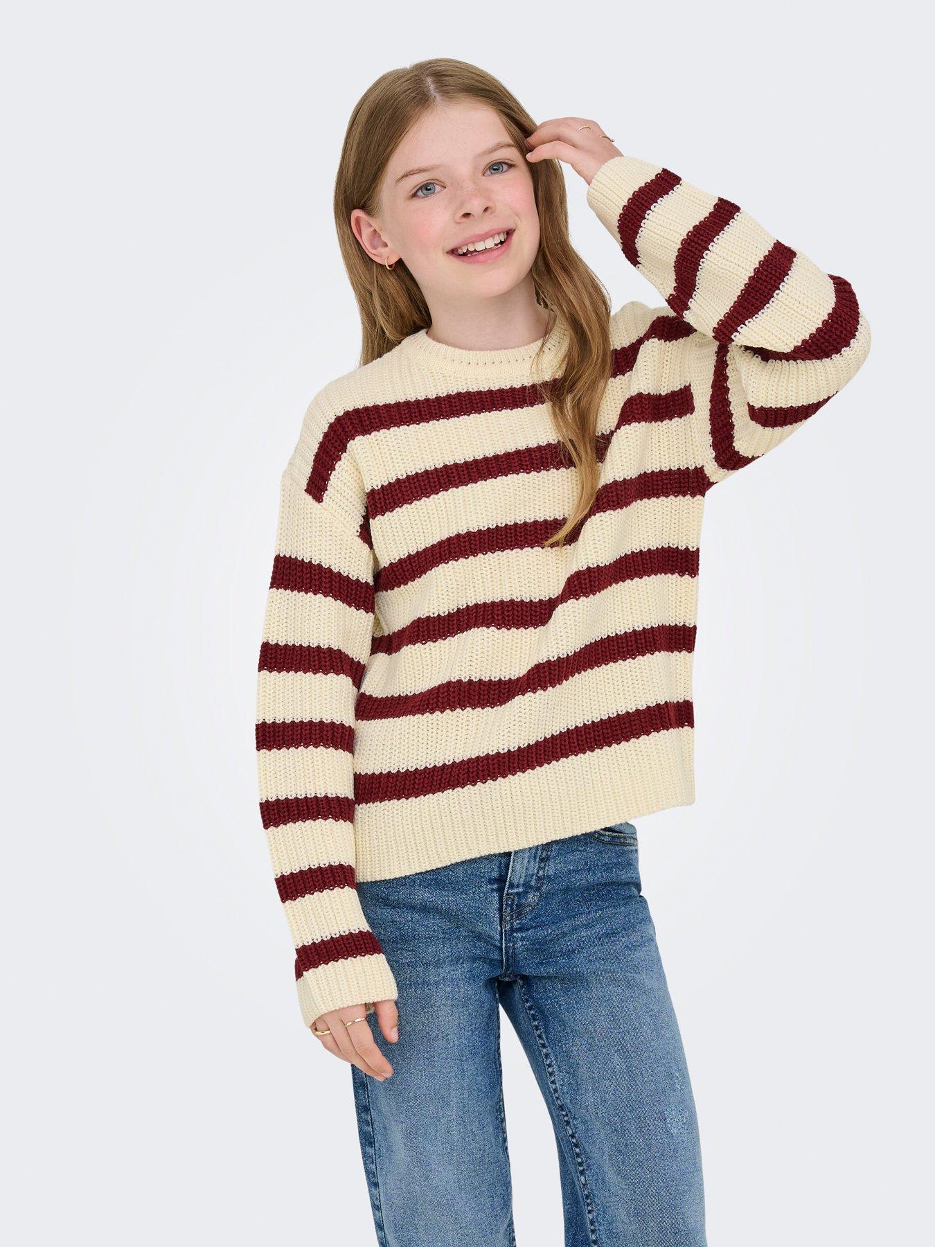 Only Kids Girls Stripe Knitted Jumper - Multi