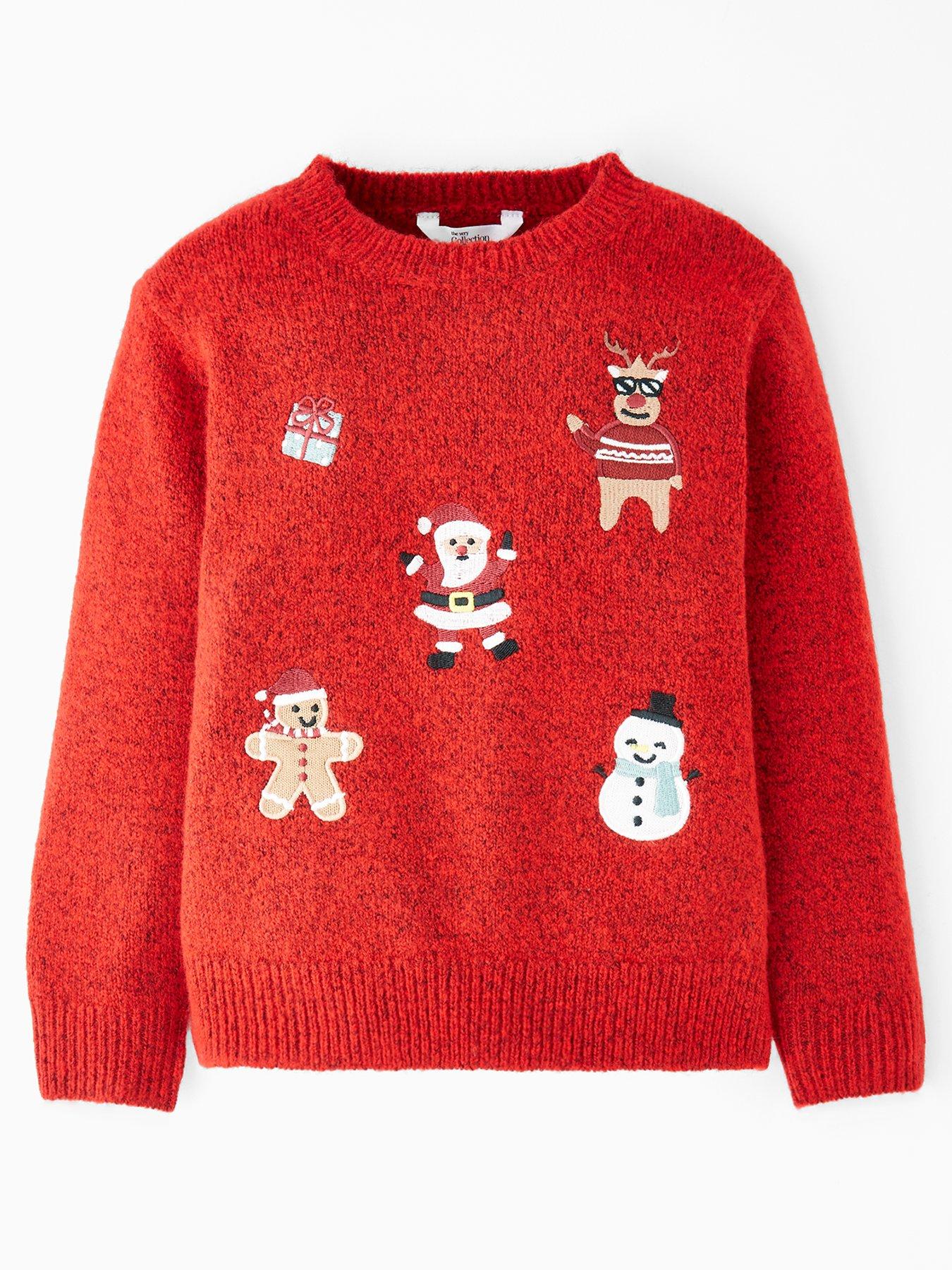 the-very-collection-boys-christmas-character-knitted-jumper-red