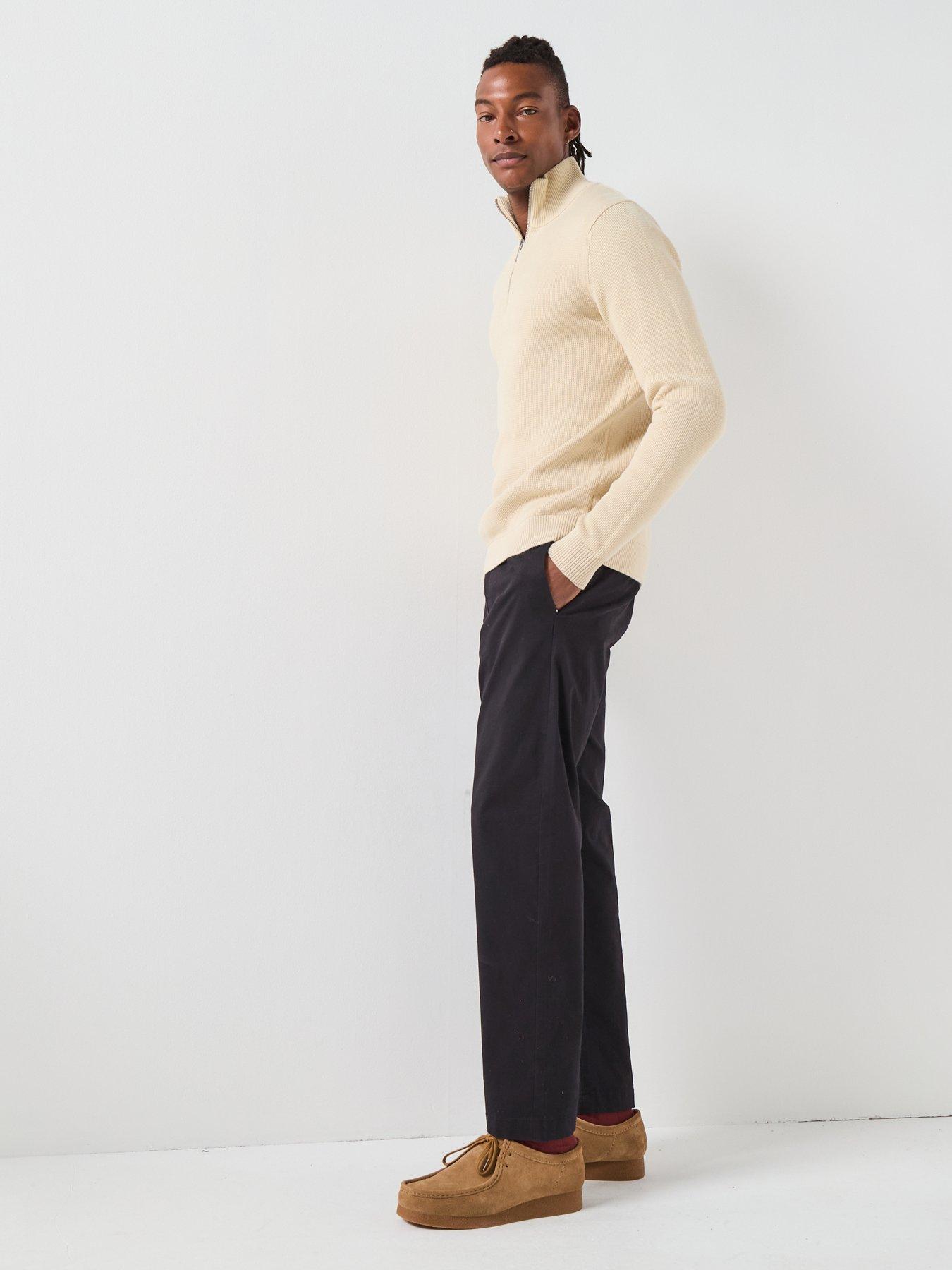 Image 3 of 6 of Selected Selected Dane Half Zip Knitted Jumper