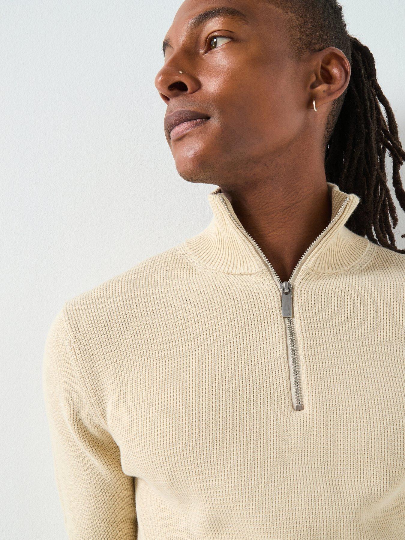 Image 5 of 6 of Selected Selected Dane Half Zip Knitted Jumper