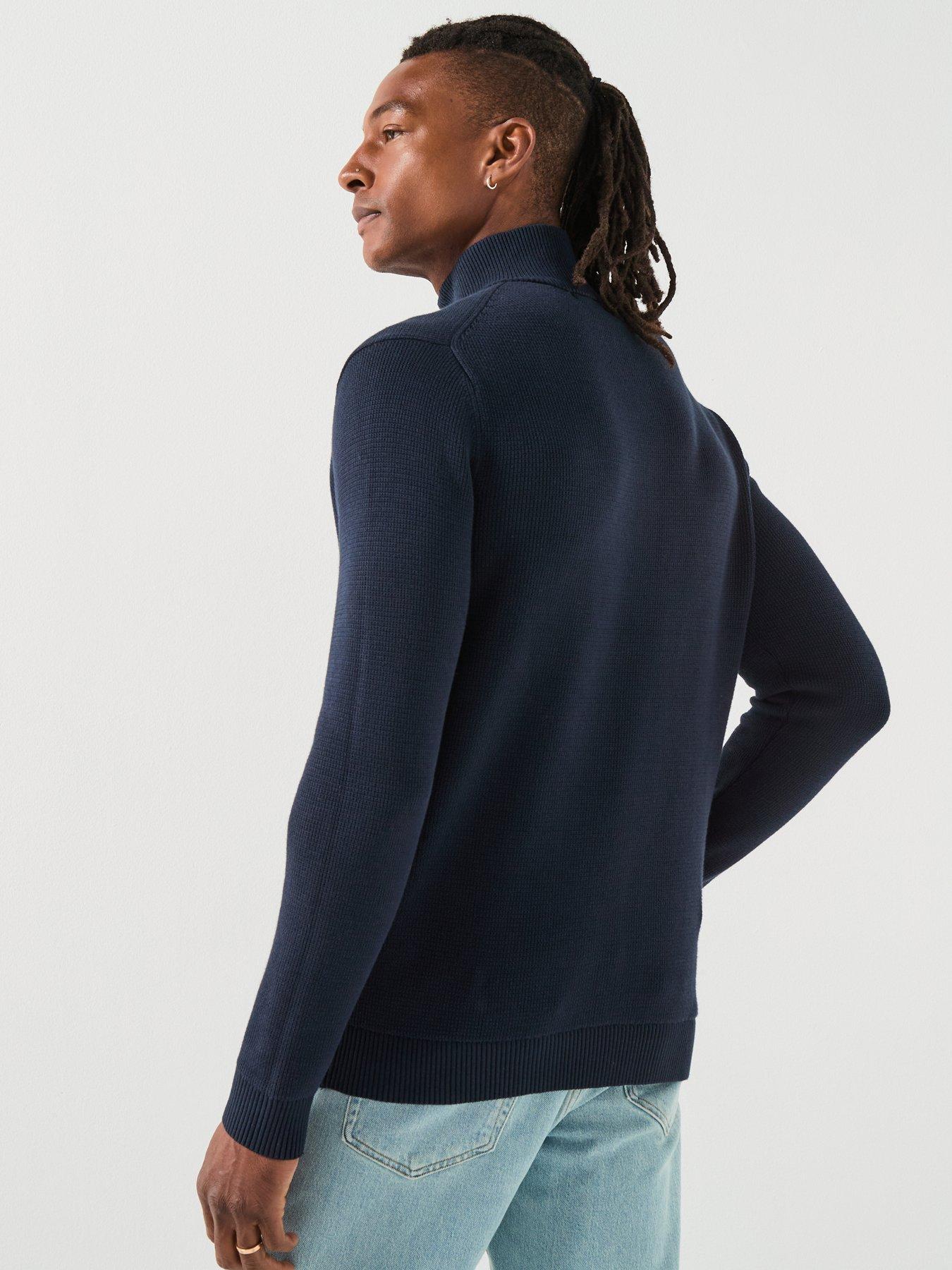 Image 2 of 6 of Selected Selected Dane Half Zip Knitted Jumper