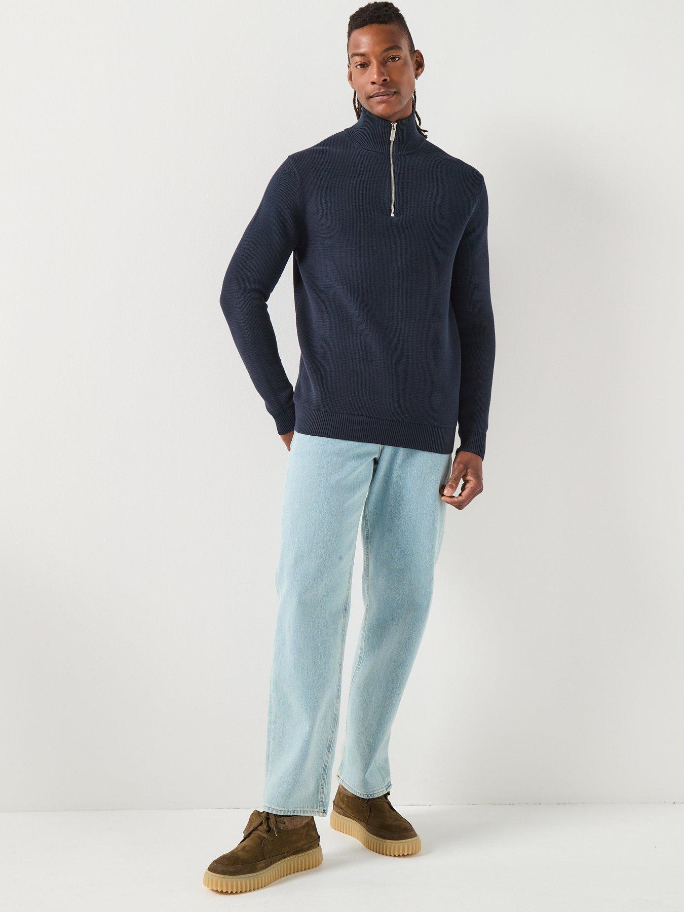 Image 3 of 6 of Selected Selected Dane Half Zip Knitted Jumper