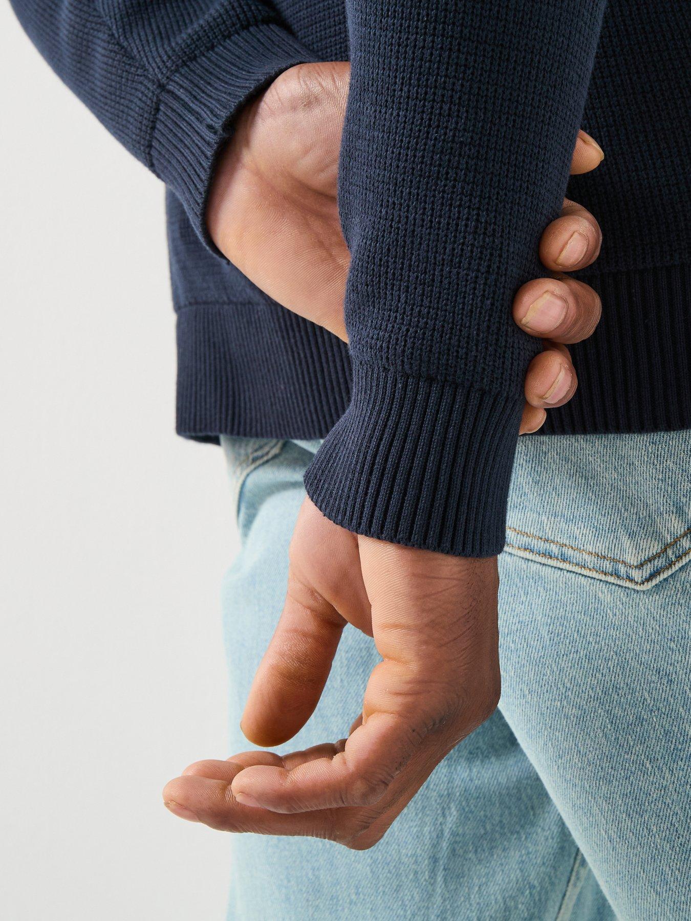 Image 6 of 6 of Selected Selected Dane Half Zip Knitted Jumper