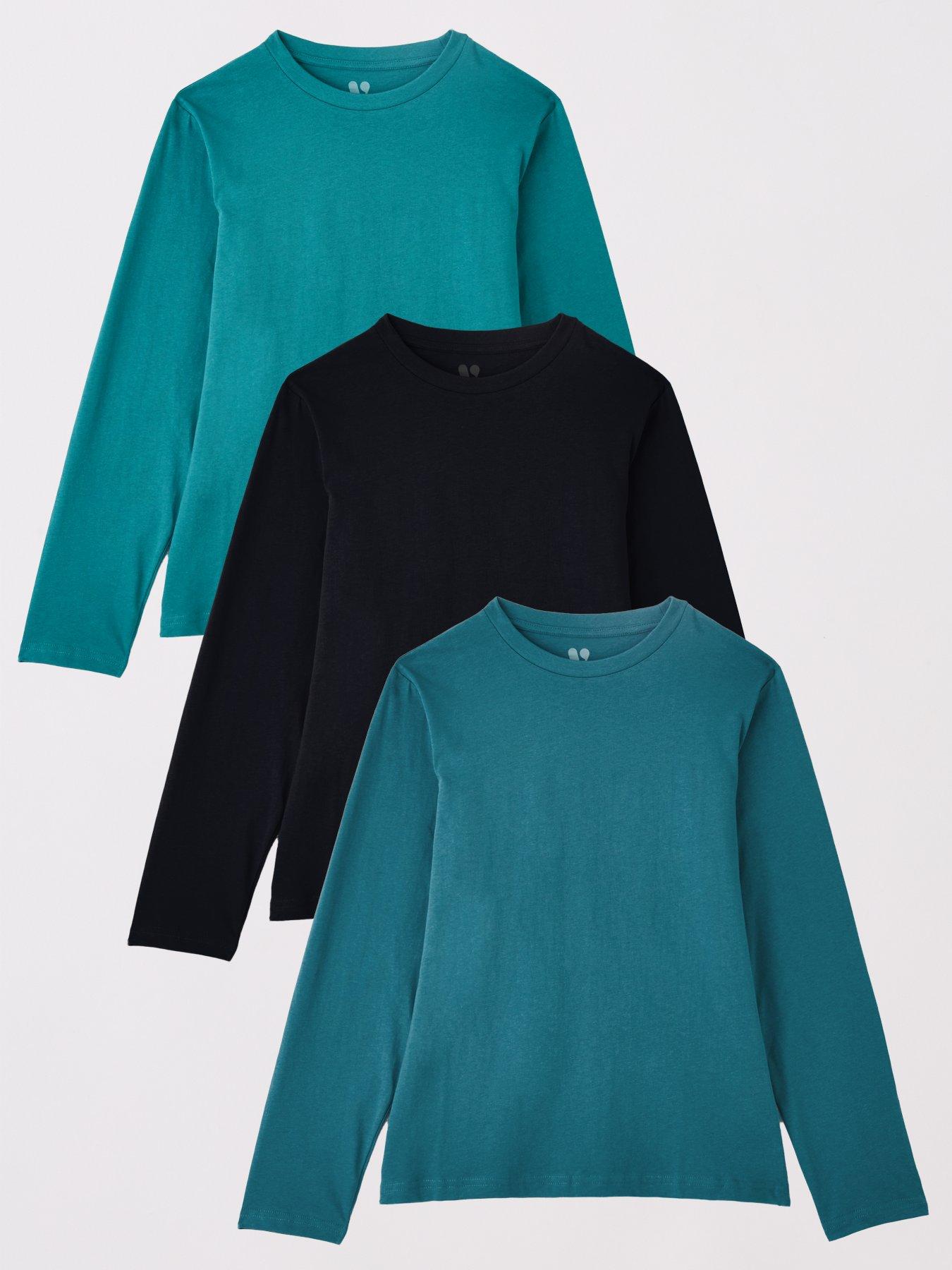 Mini V by Very Boys Long Sleeve 3 Pack Tshirts - Multi