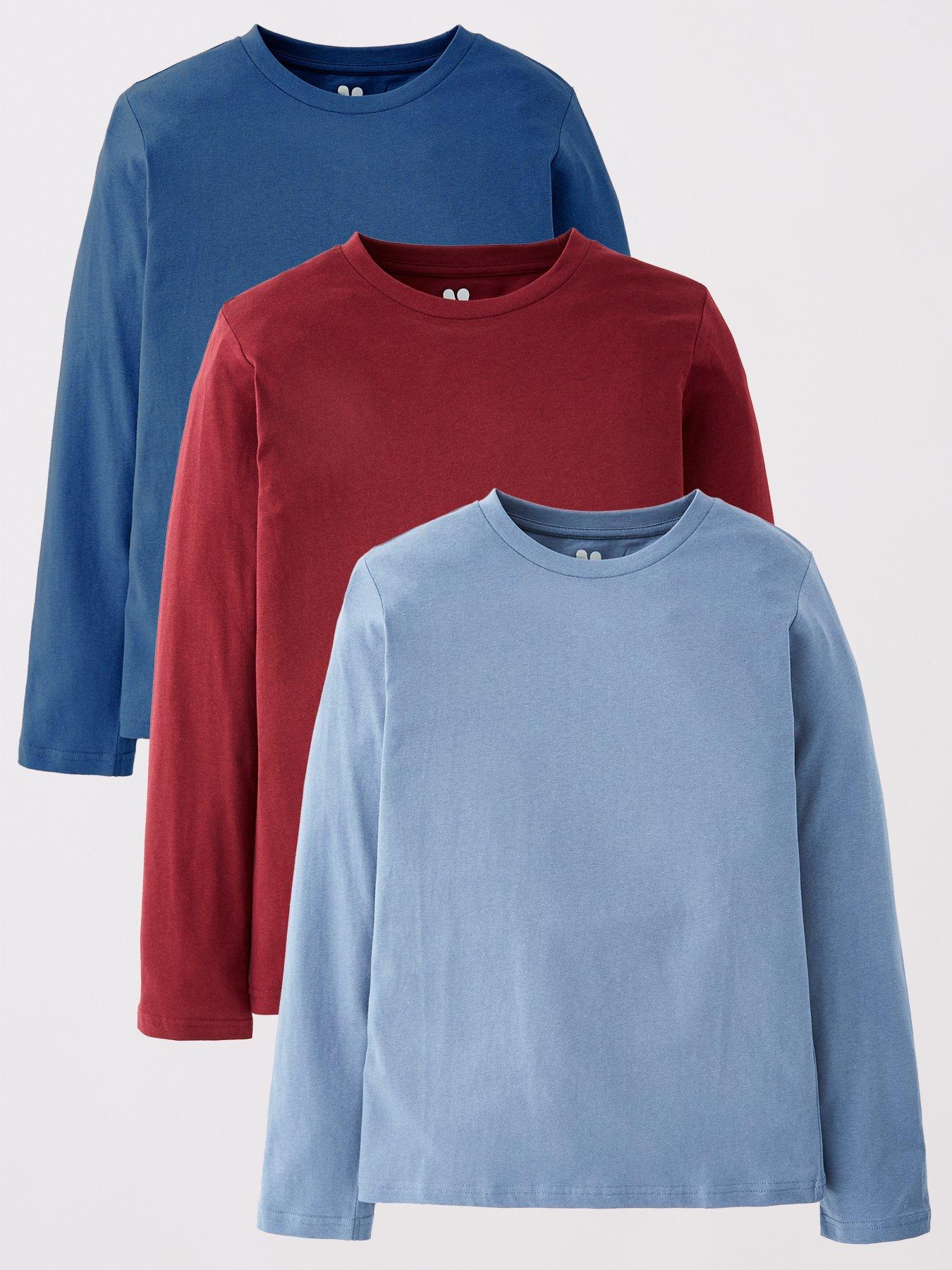 Mini V by Very Boys Long Sleeve 3 Pack T-shirts - Multi