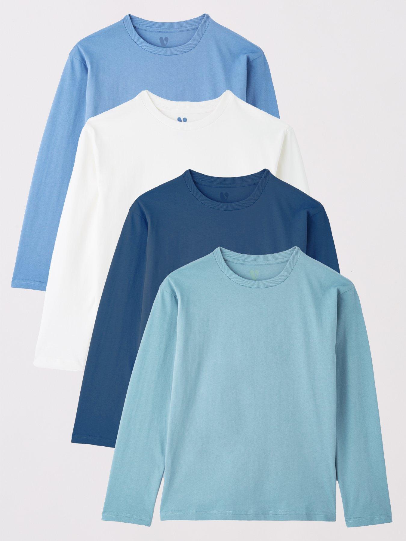 Mini V by Very Boys 4 Pack Long Sleeve T-Shirts - Multi