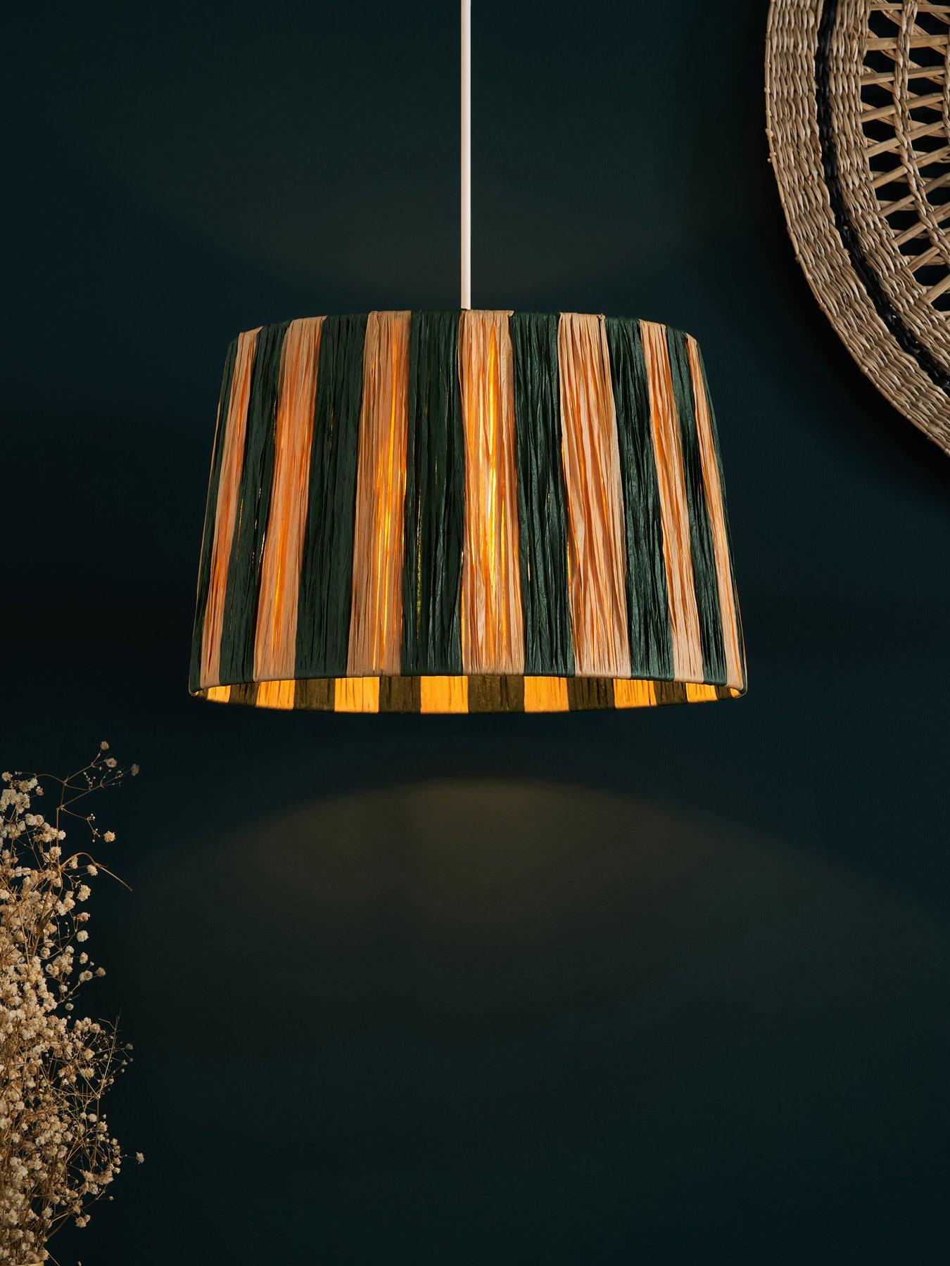 Image 1 of 6 of The Very Collection Raffia Striped Easy Fit Shade