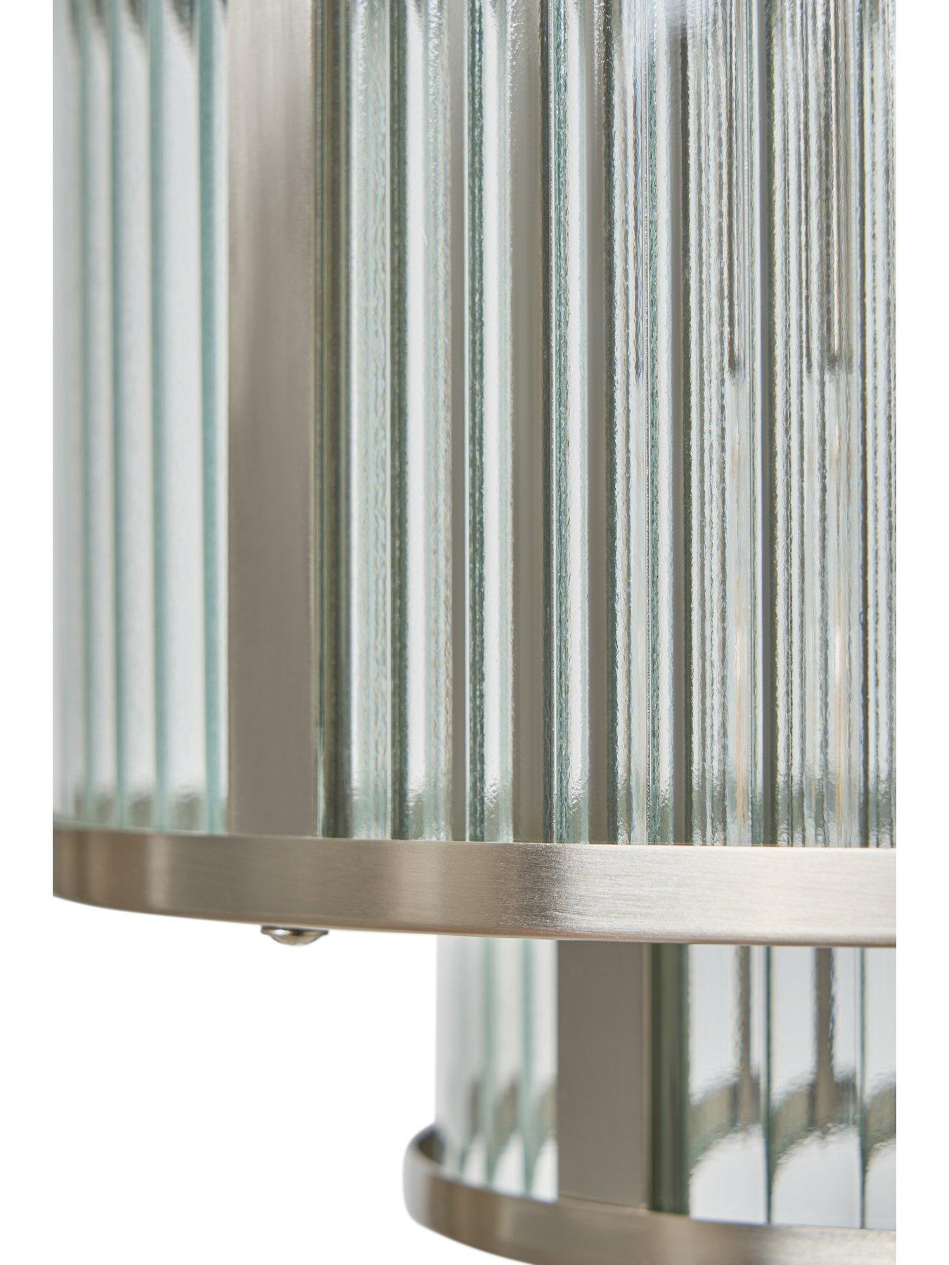 Image 4 of 6 of The Very Collection Ribbed Glass Tiered Pendant Light