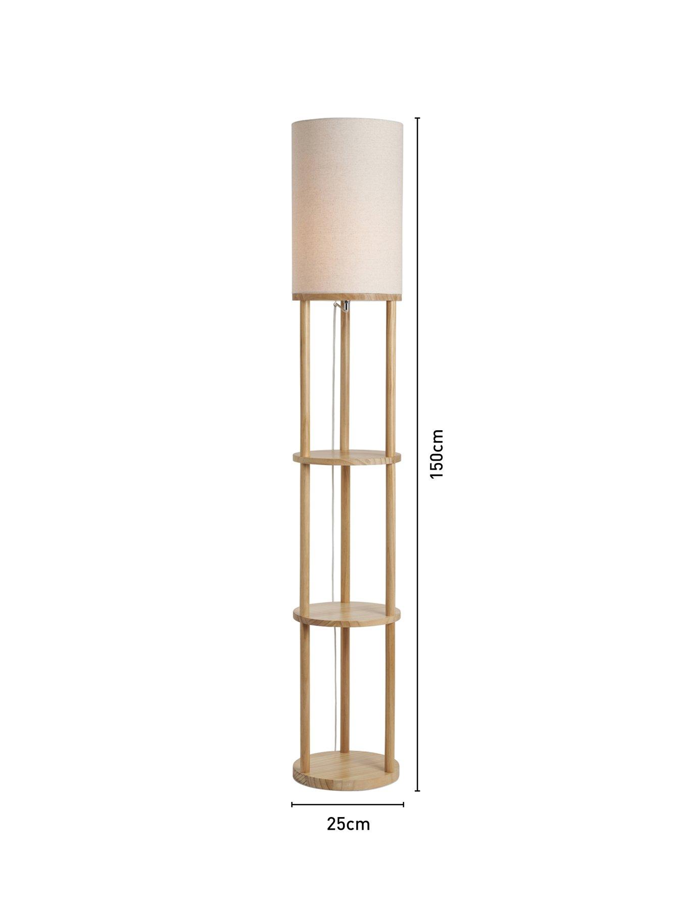 Image 5 of 5 of The Very Collection Shelved Wooden Floor Lamp