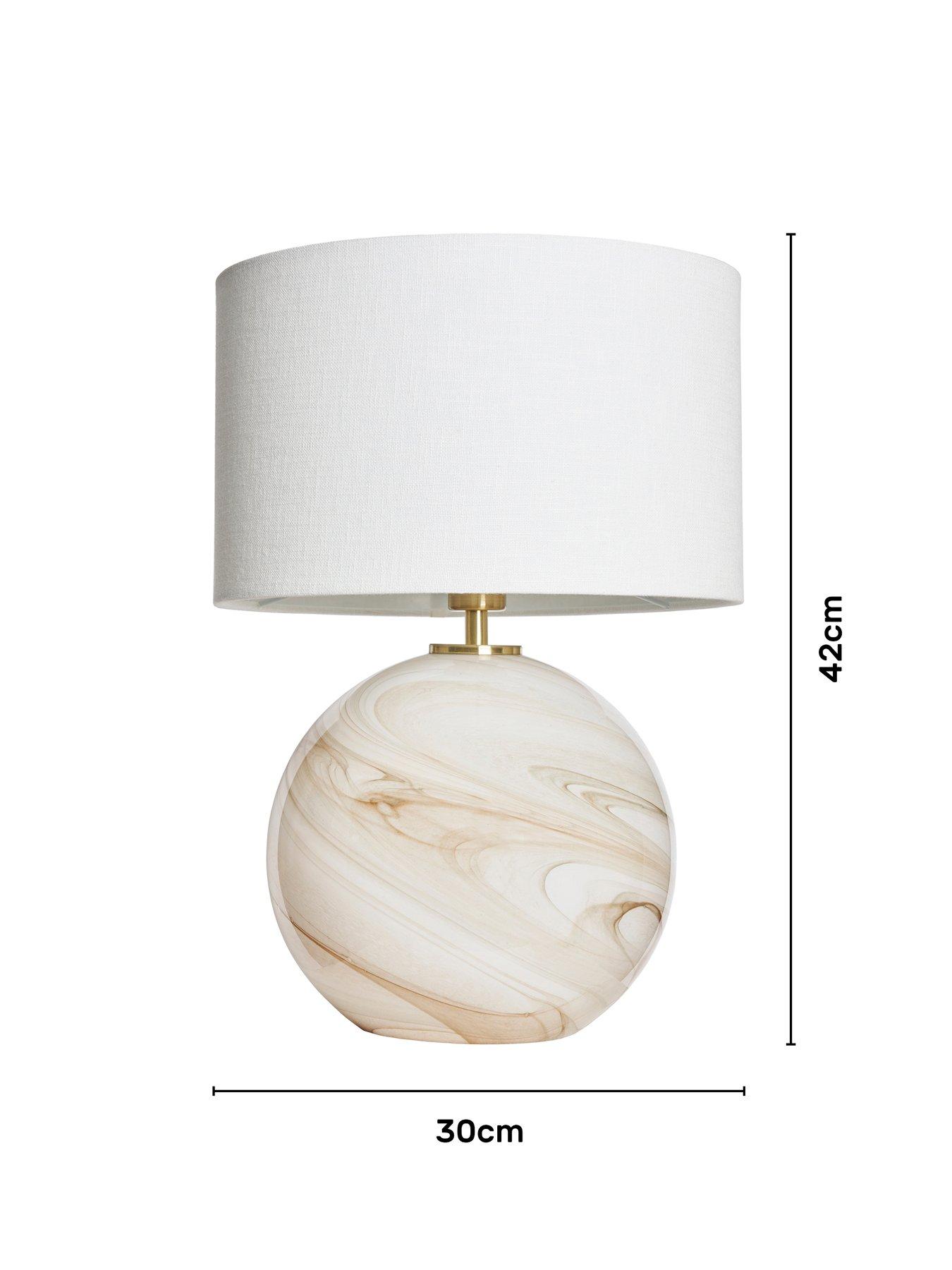 Image 4 of 4 of The Very Collection Swirl Glass Marble Table Lamp