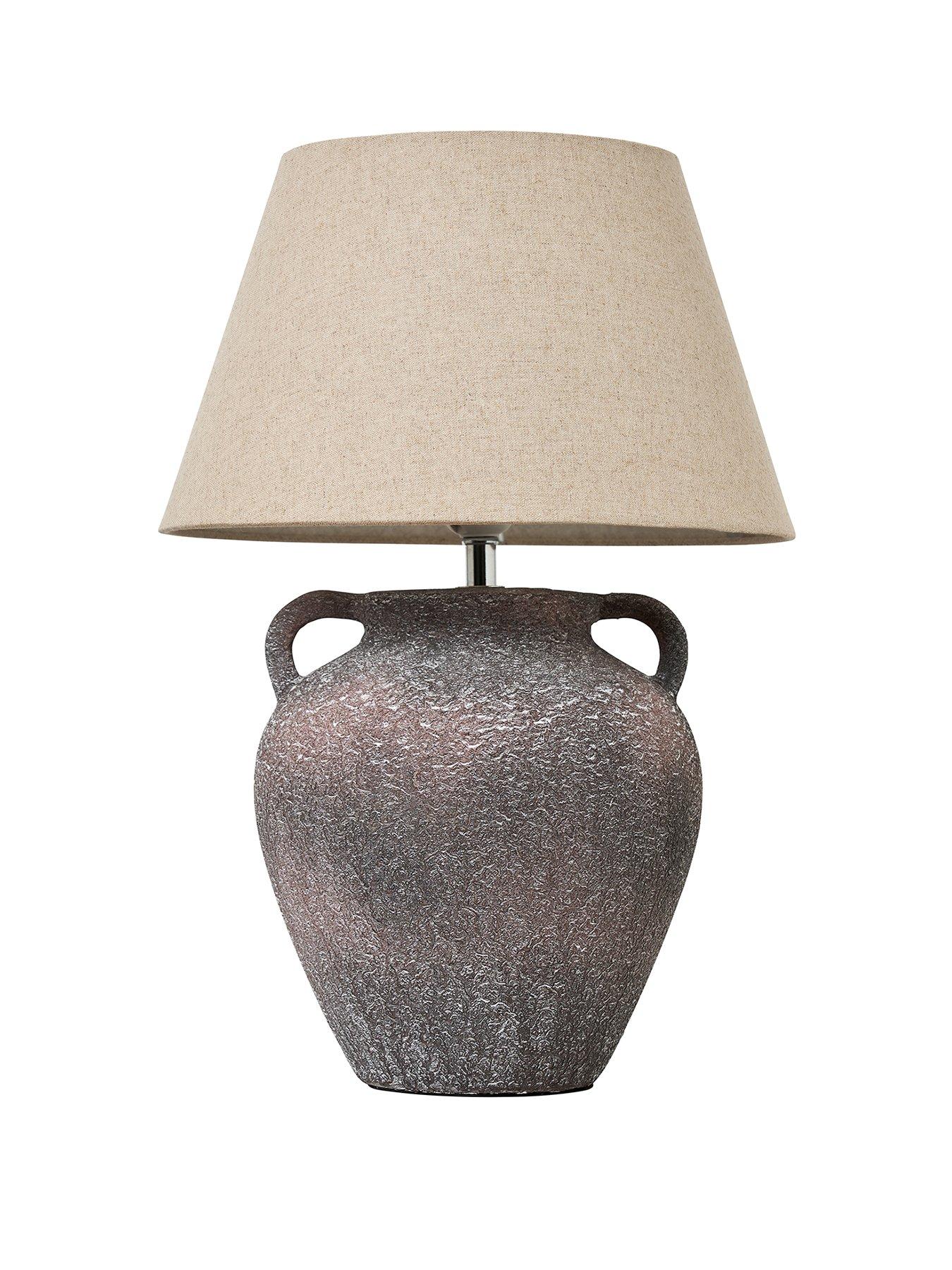 Image 2 of 5 of The Very Collection Textured Ceramic Urn Table Lamp