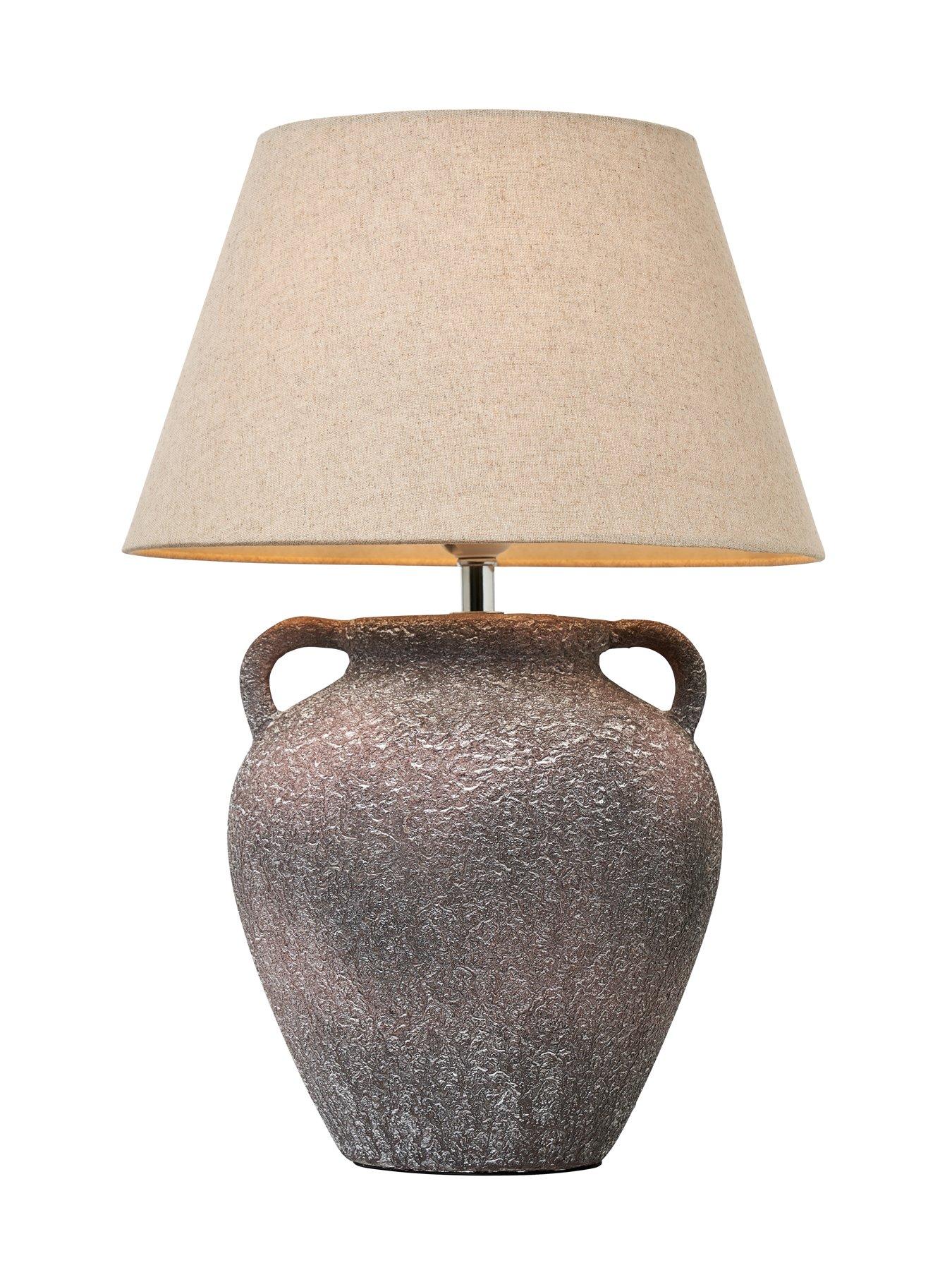 Image 3 of 5 of The Very Collection Textured Ceramic Urn Table Lamp