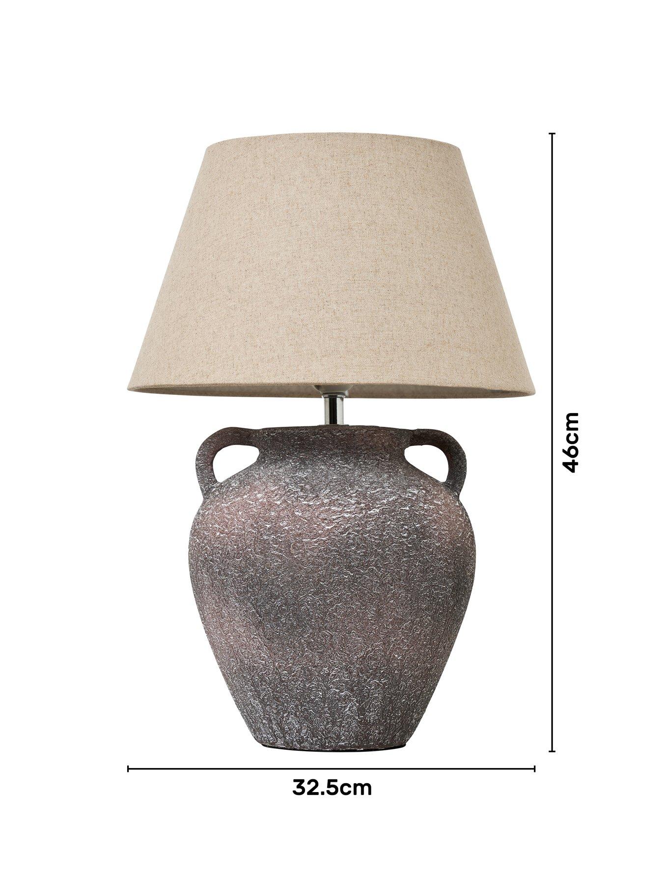 Image 5 of 5 of The Very Collection Textured Ceramic Urn Table Lamp