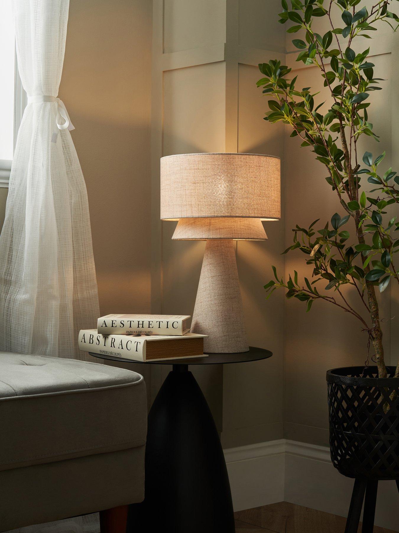 BHS Linen Table Lamp