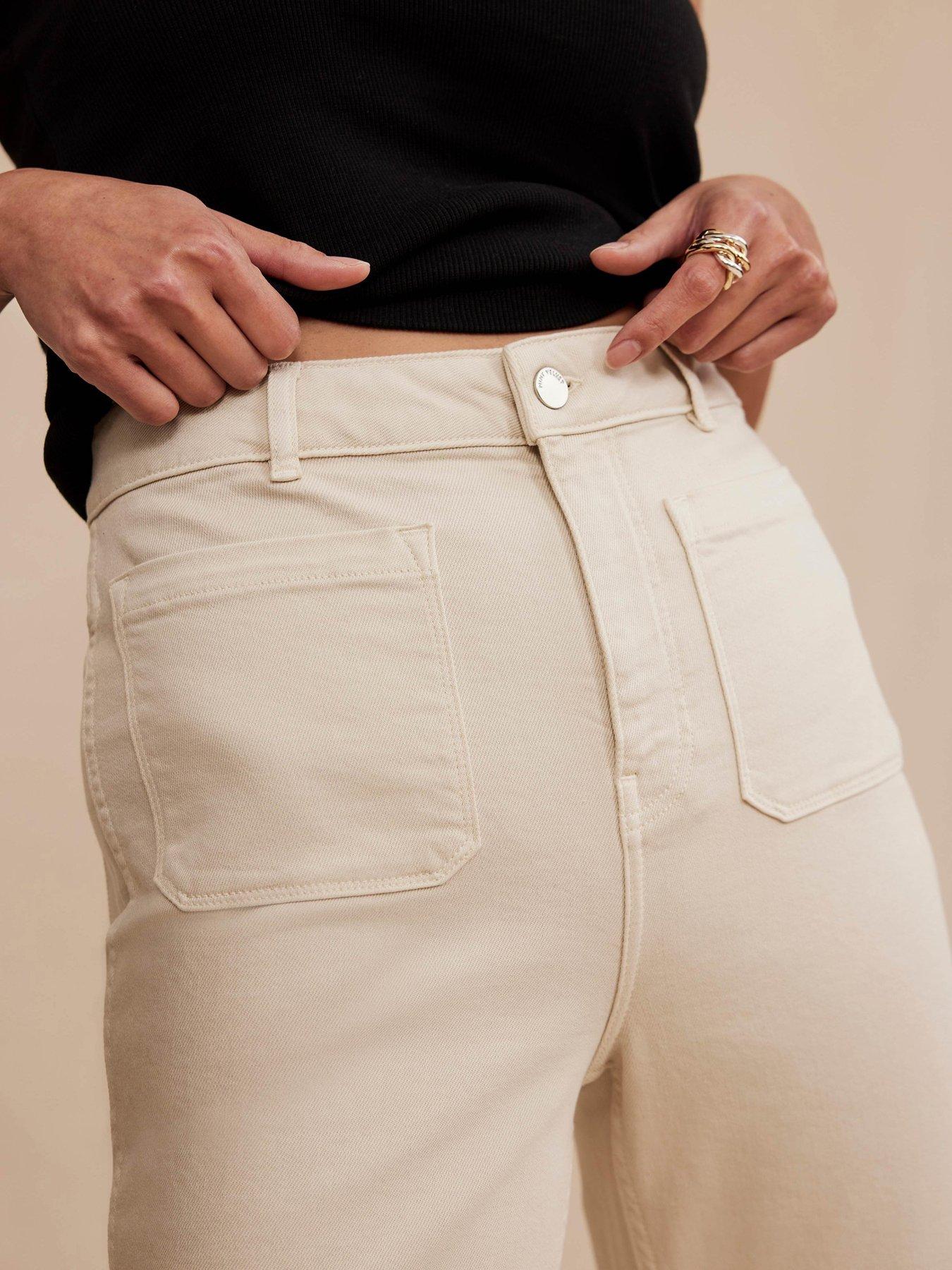Image 3 of 6 of Mint Velvet Neutral Pocket Straight Jean - Beige