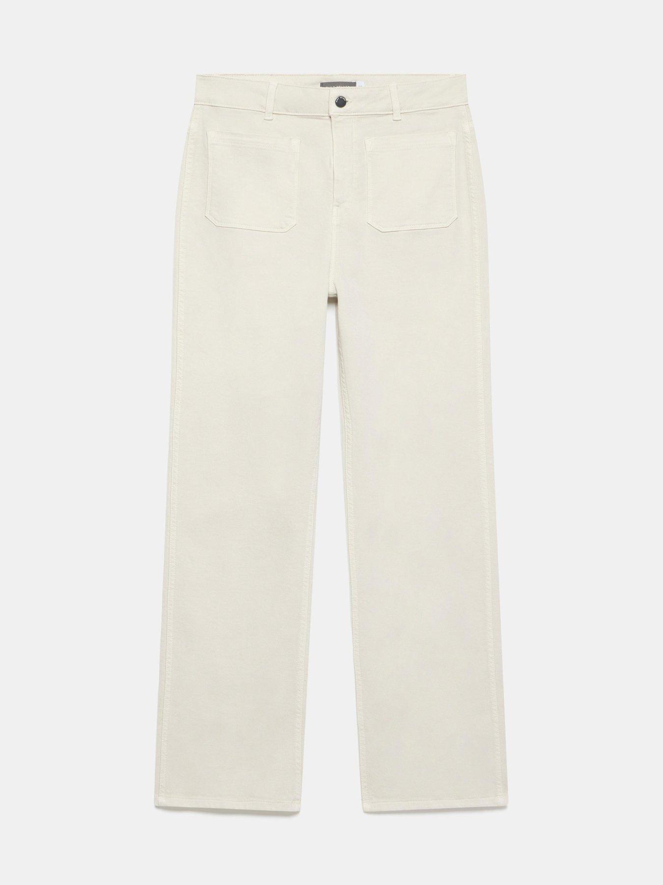 Image 5 of 6 of Mint Velvet Neutral Pocket Straight Jean - Beige