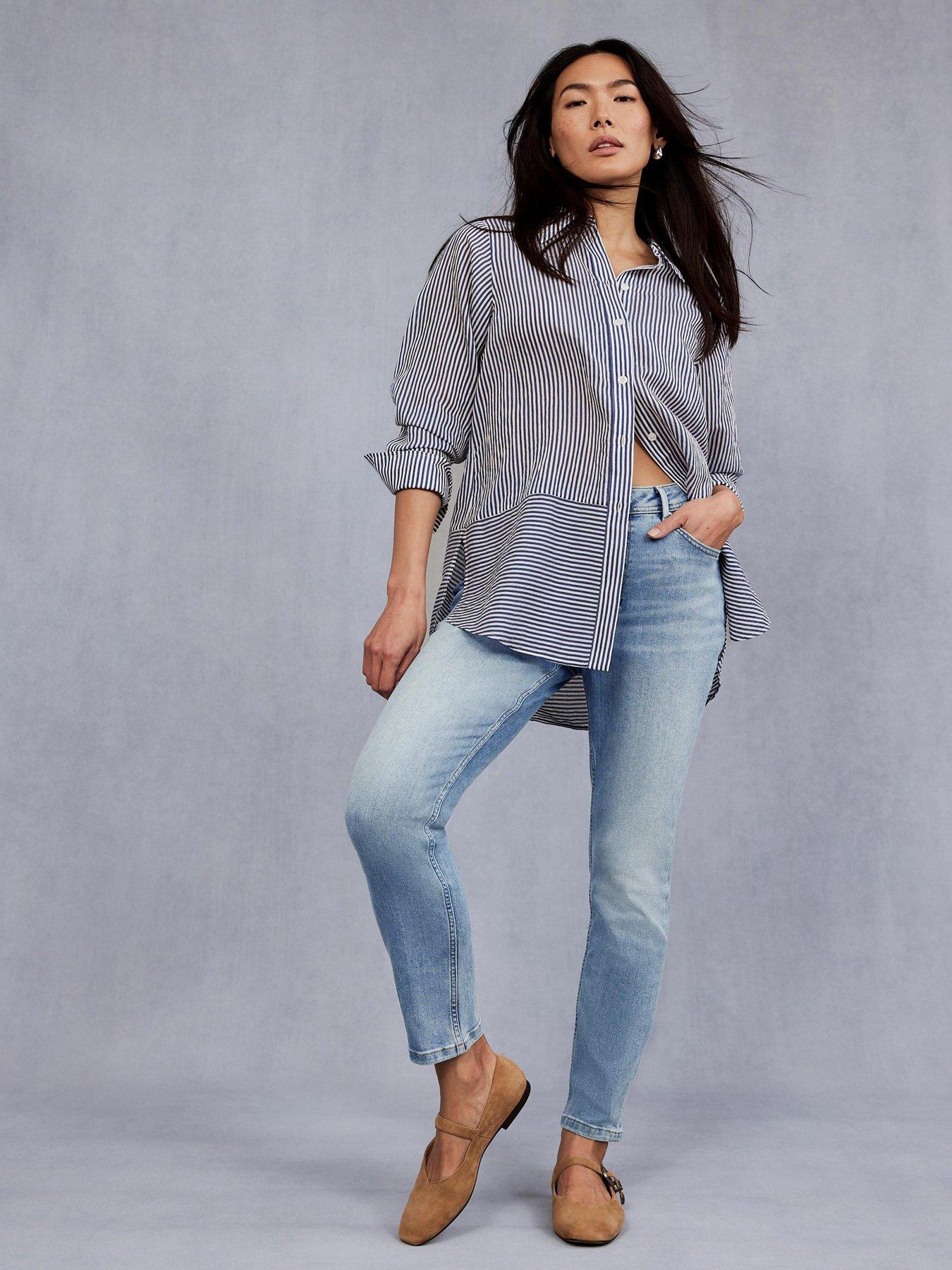 Image 1 of 6 of Mint Velvet Light Indigo Skinny Jean - Blue