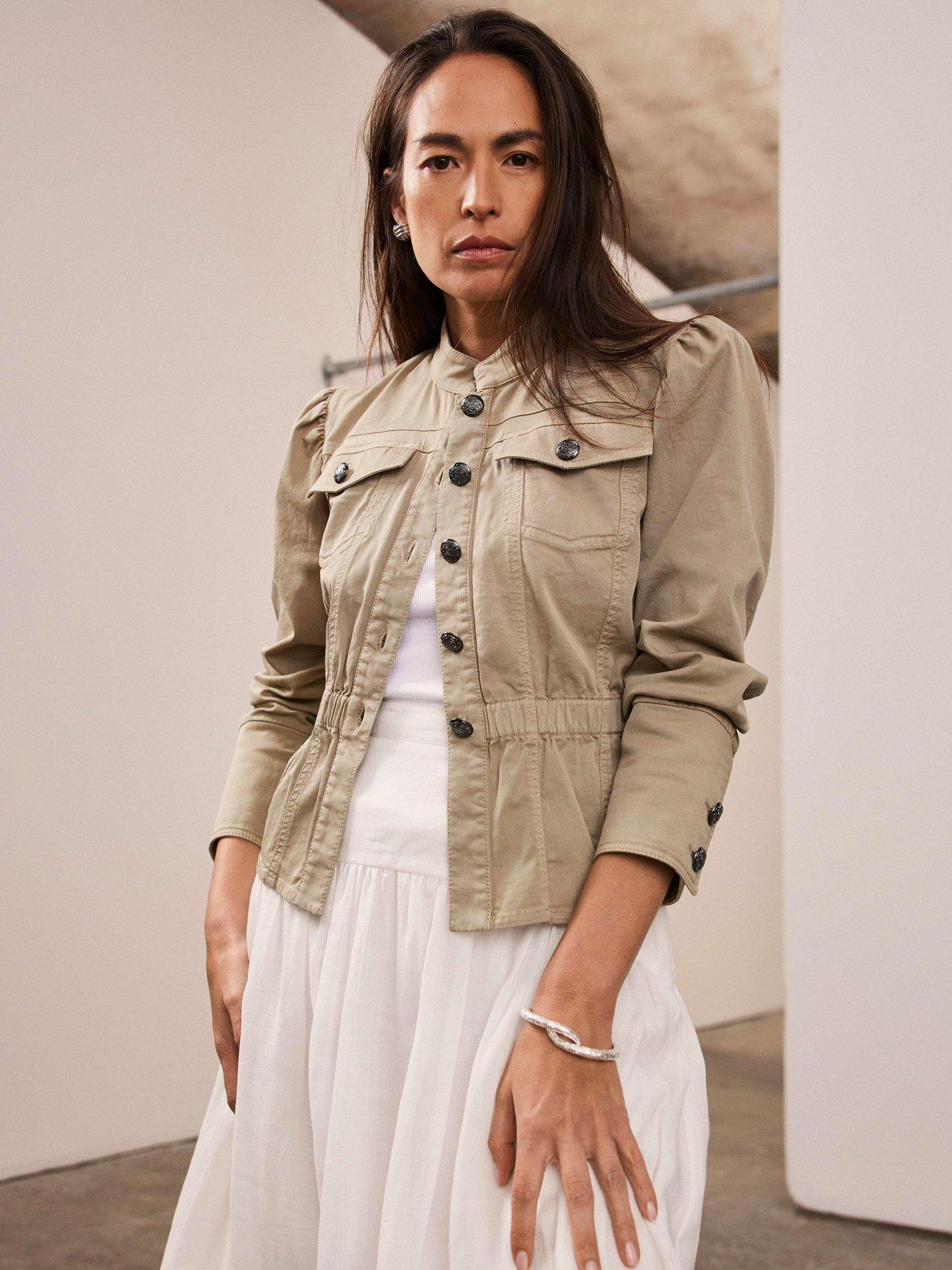 mint-velvet-khaki-peplum-jacket-greenstillFront