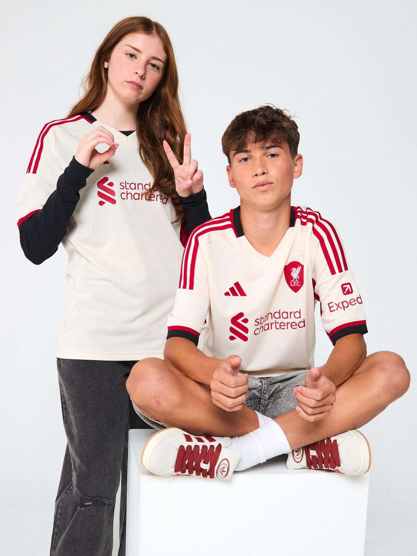 adidas Liverpool Junior 25/26 Away Stadium Replica Shirt - White