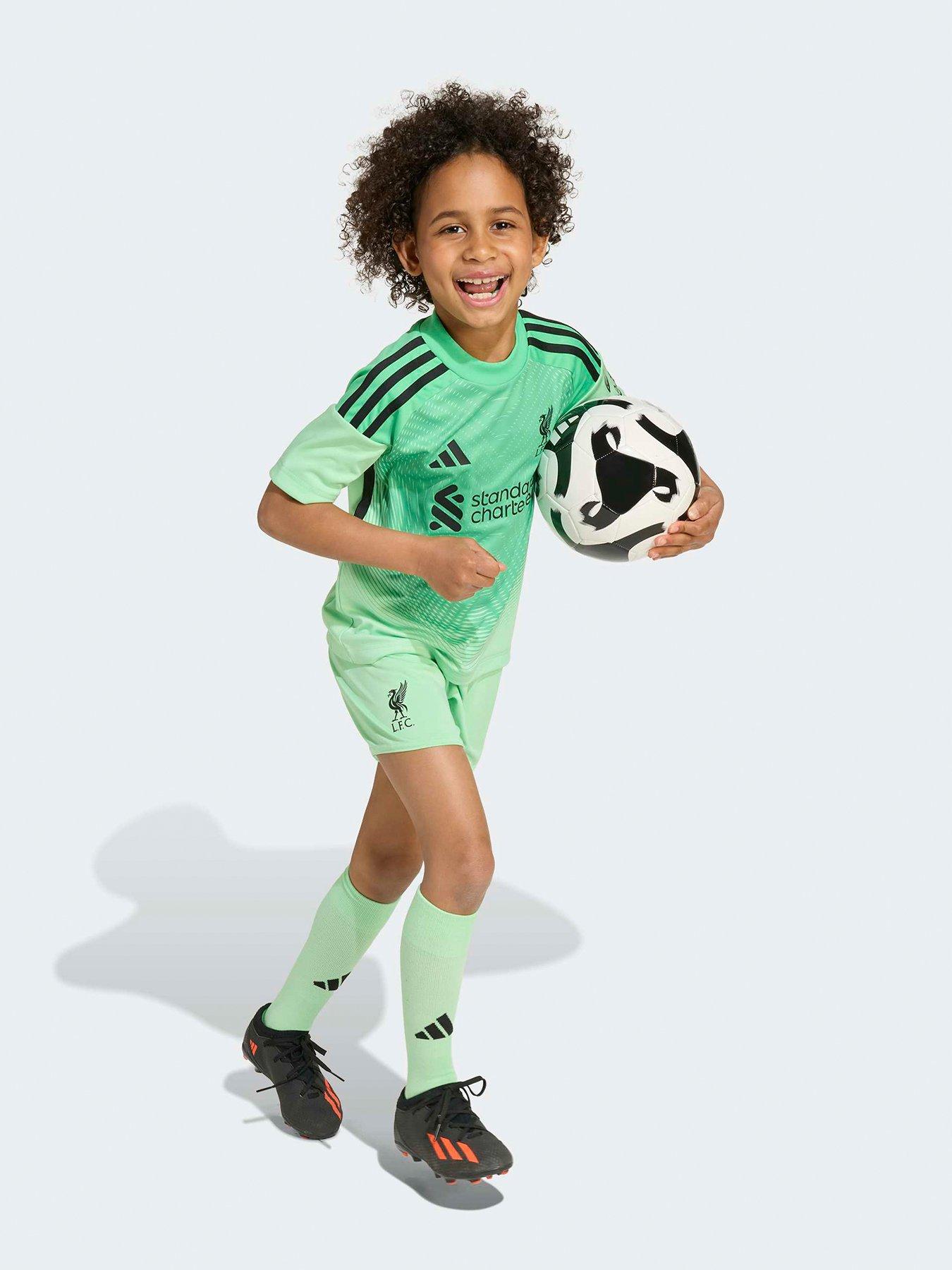Image 2 of 5 of adidas Liverpool 25/26 Away Goal Keeper Mini Kit -Green